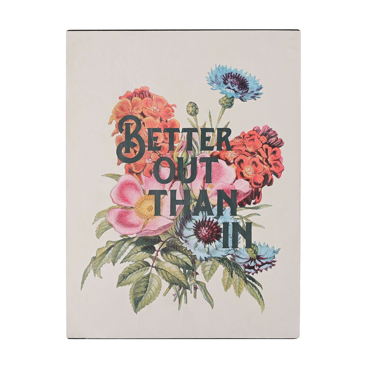 Country Living Wall Plaque 40cm - Better Out Than In