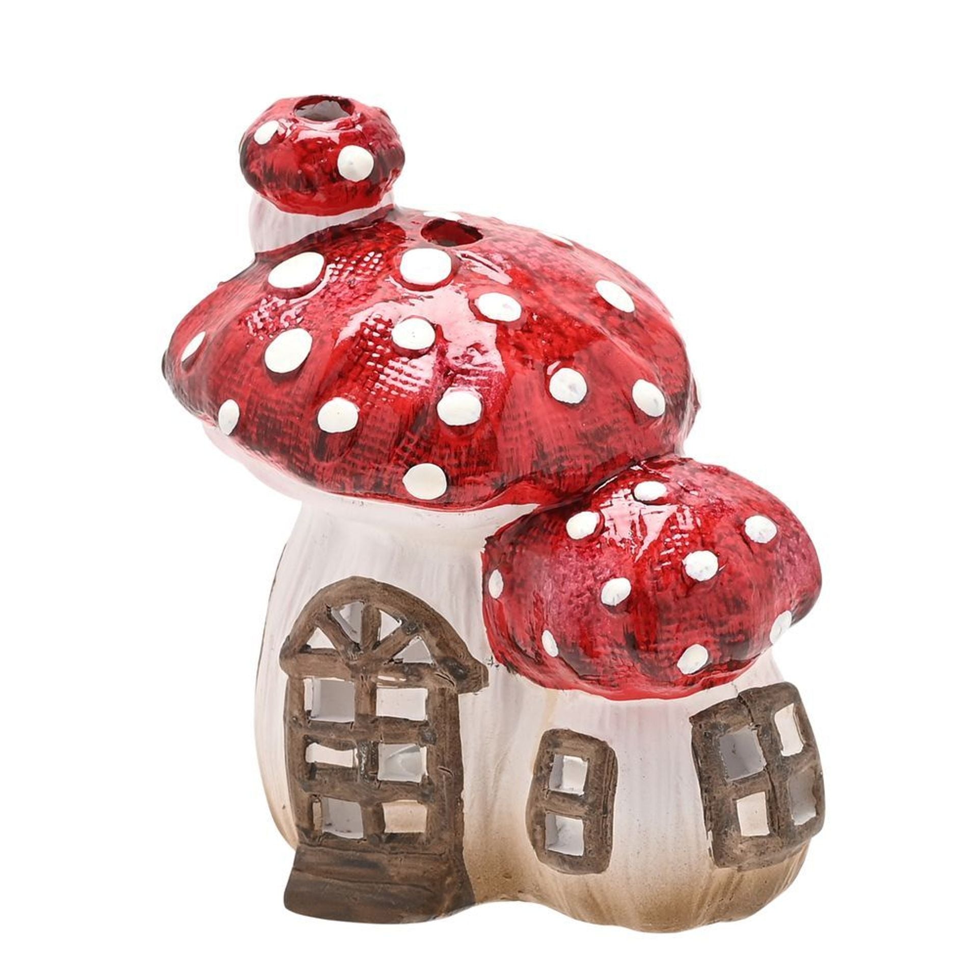 Country Living Multi Toadstool Cottage Candle Holder
