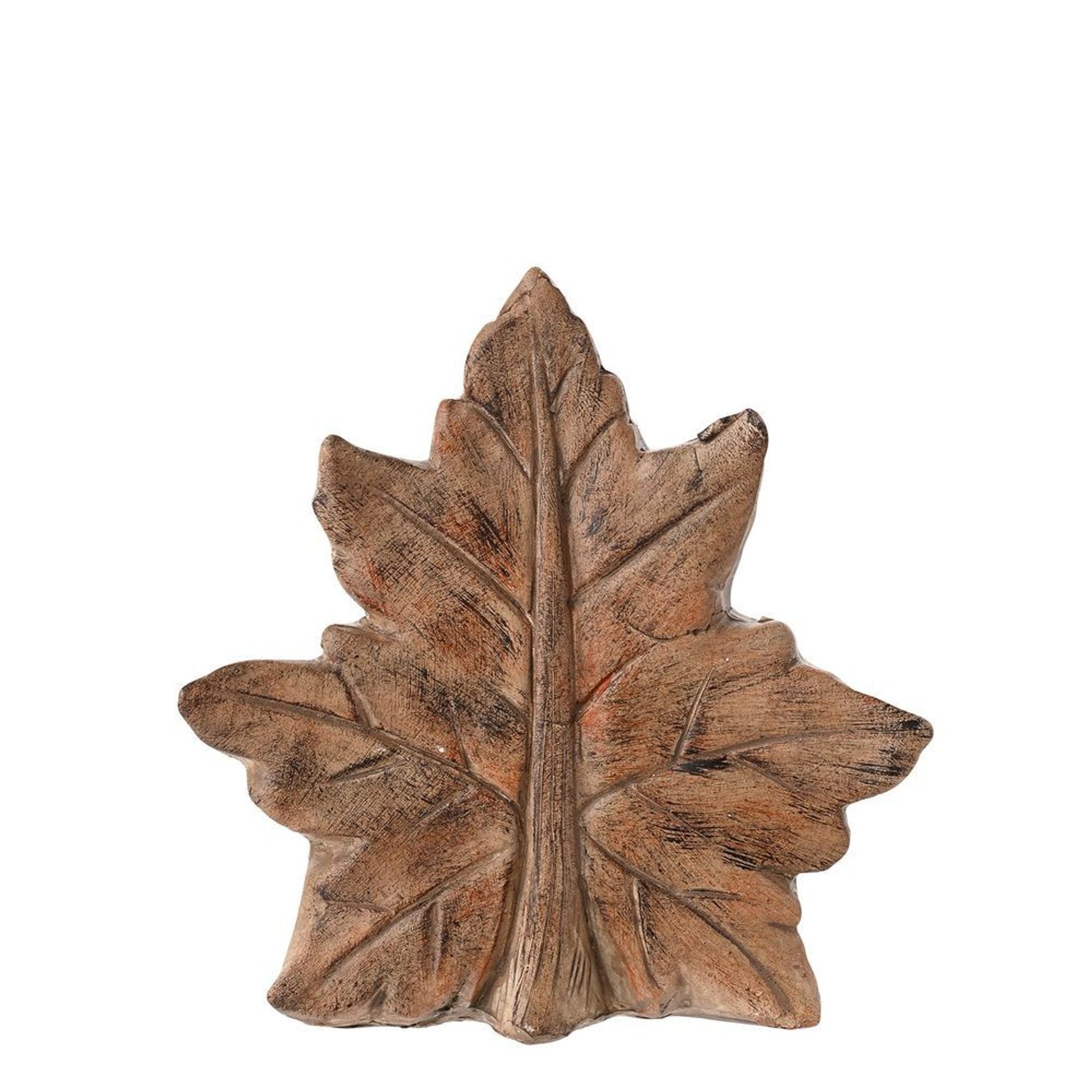 Country Living Wood Effect Resin Leaf - Small