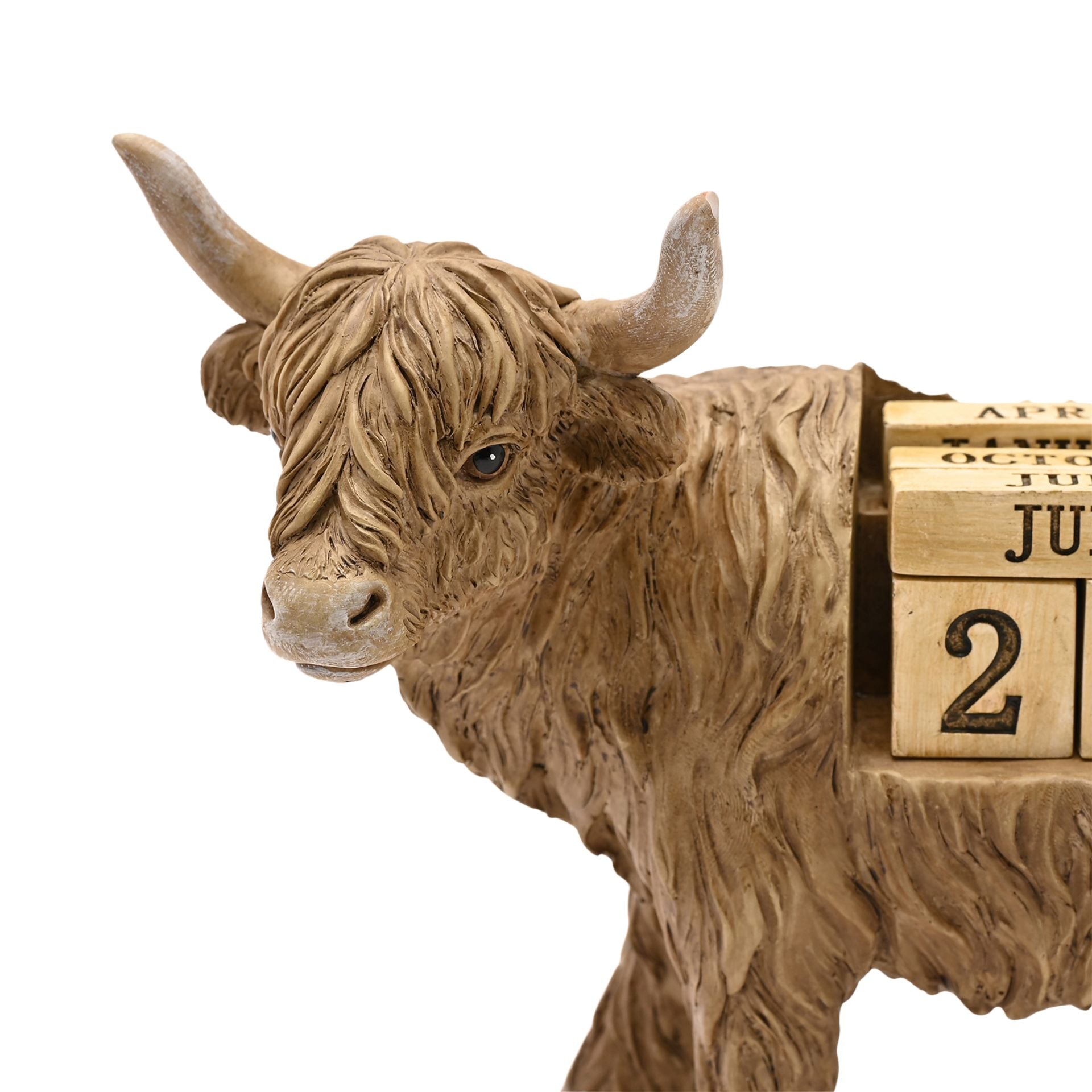 Country Living Highland Cow Figurine Calendar