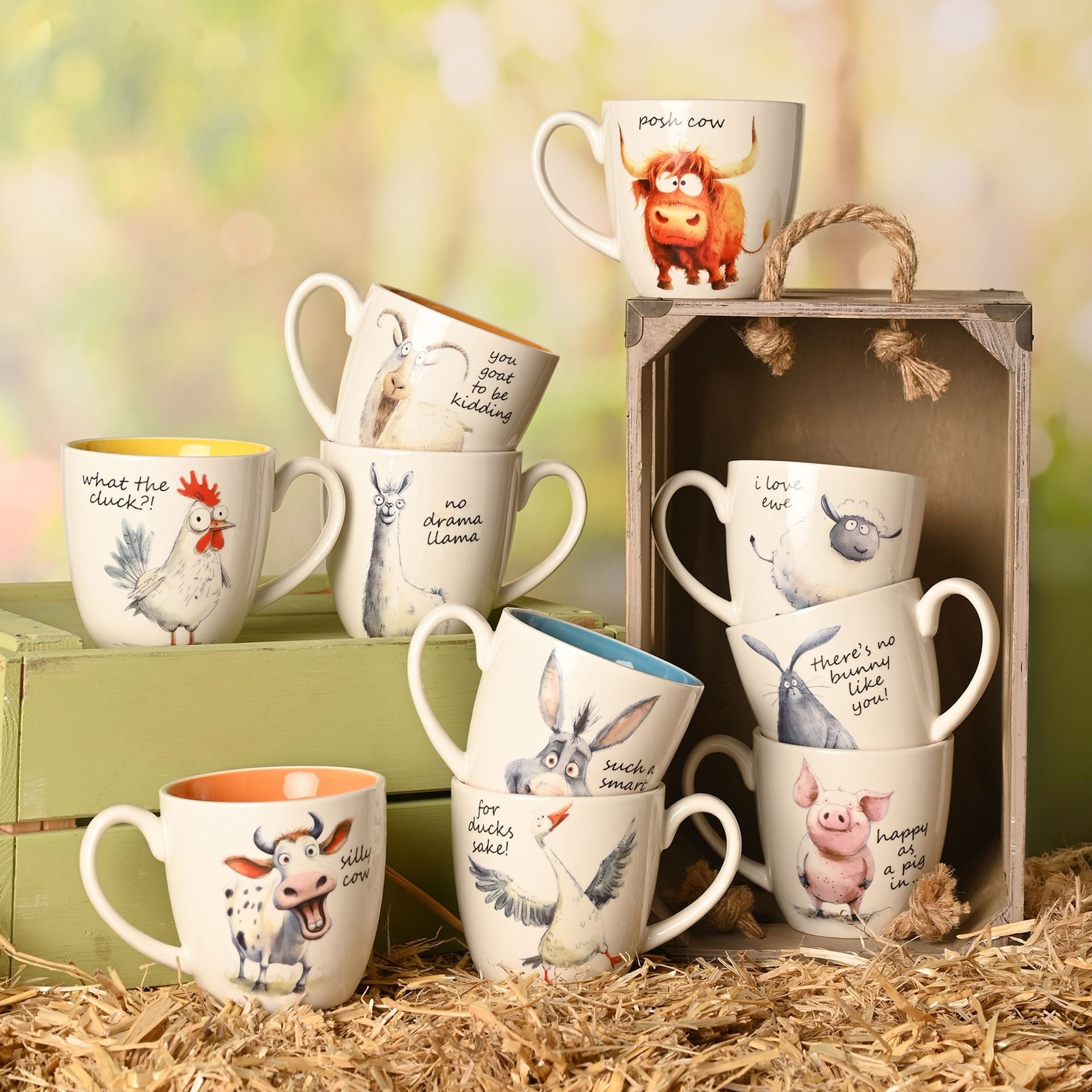 The Funny Farm Mug - "Happy as a Pig in..."