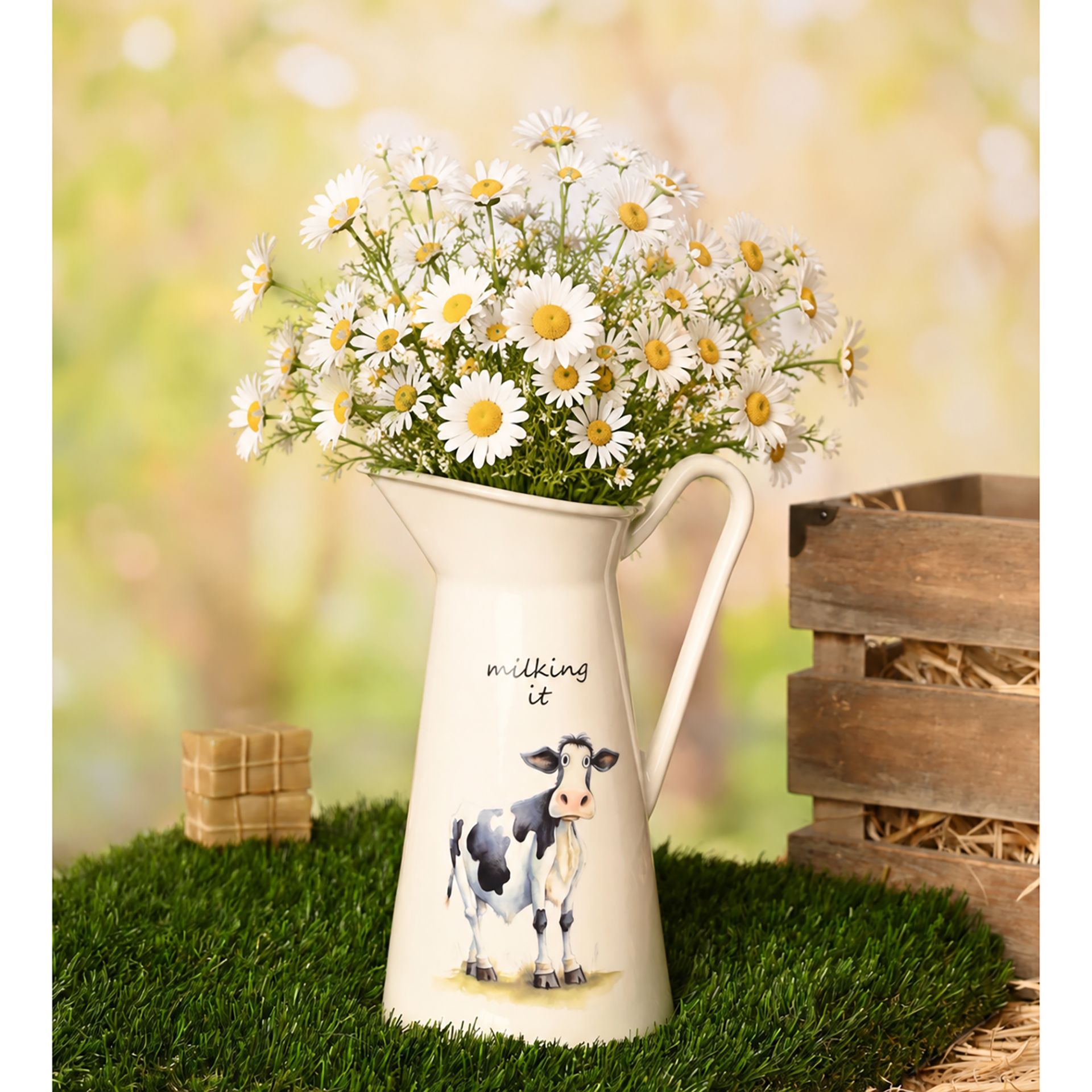 The Funny Farm Ceramic Vase - "Milking It"