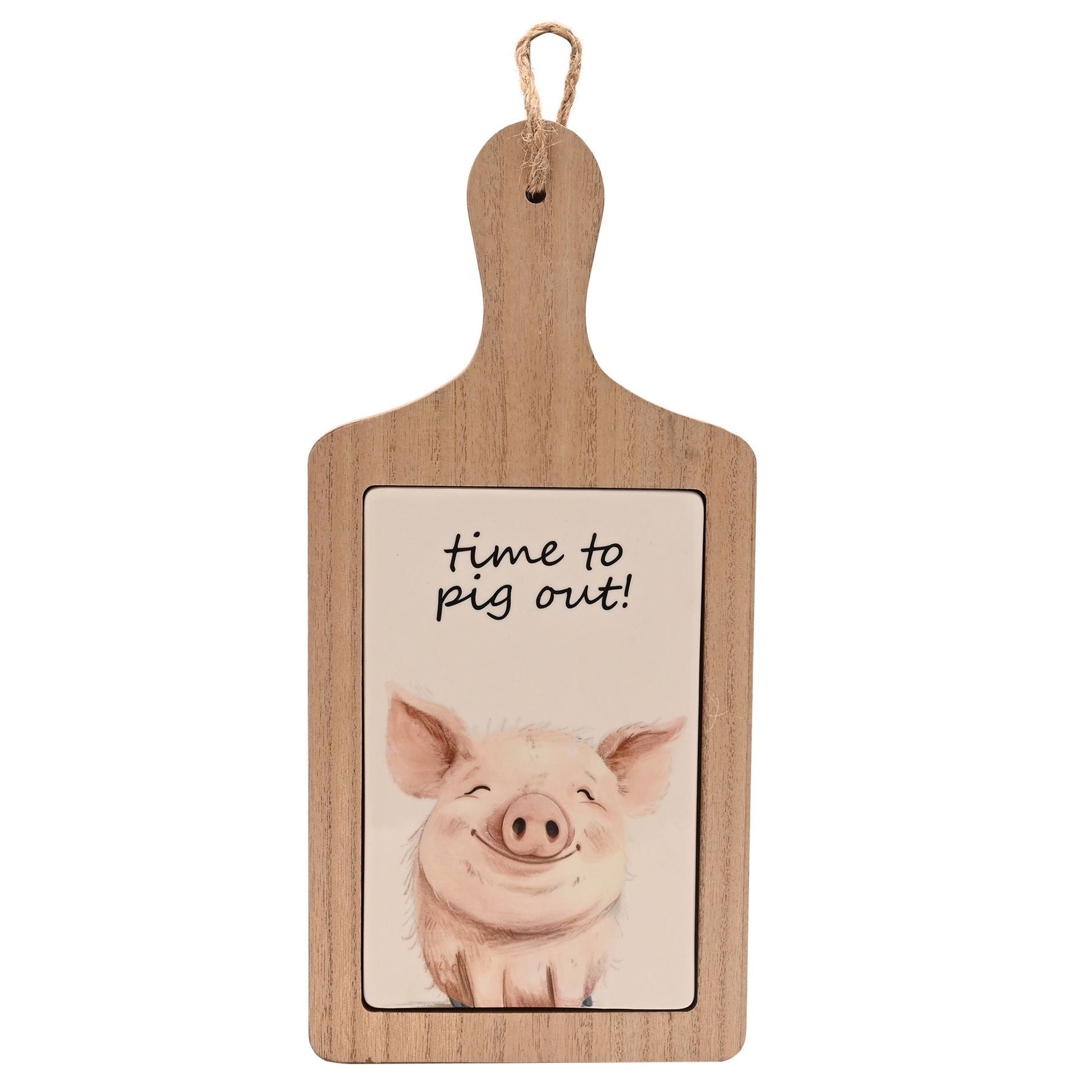 The Funny Farm Serving Board "Time To Pig Out"