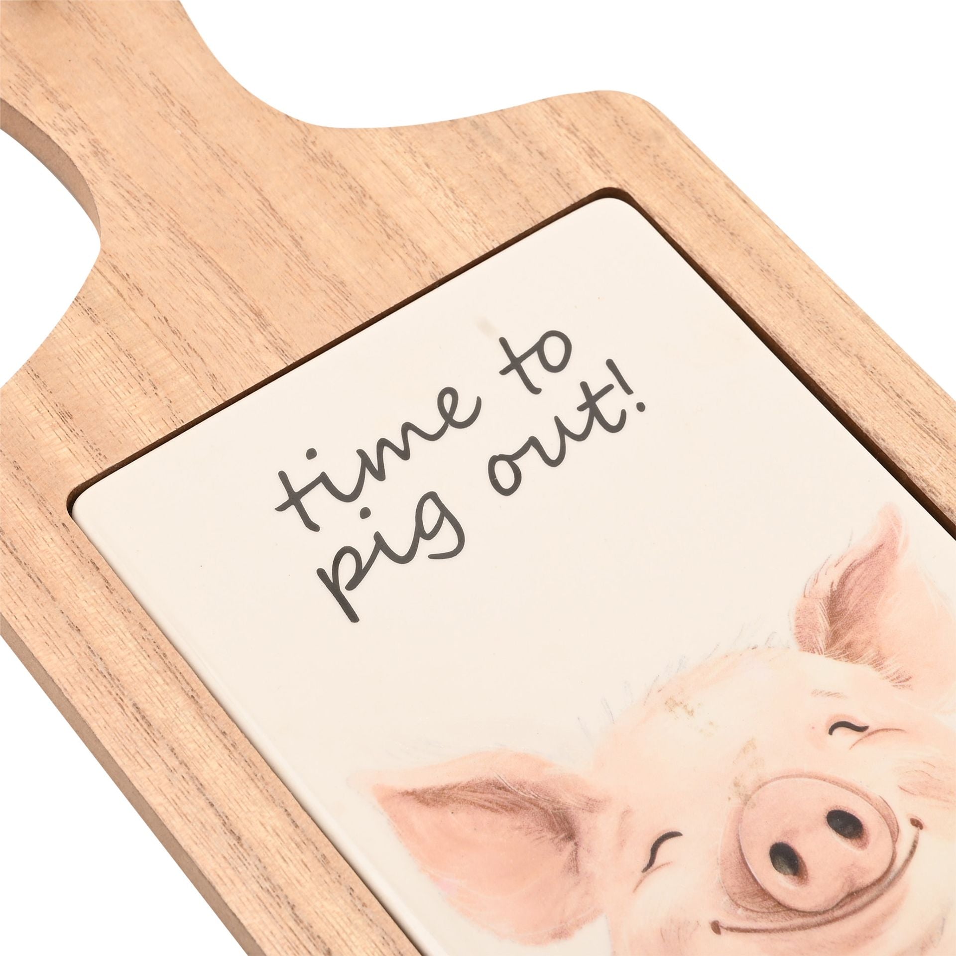 The Funny Farm Serving Board "Time To Pig Out"