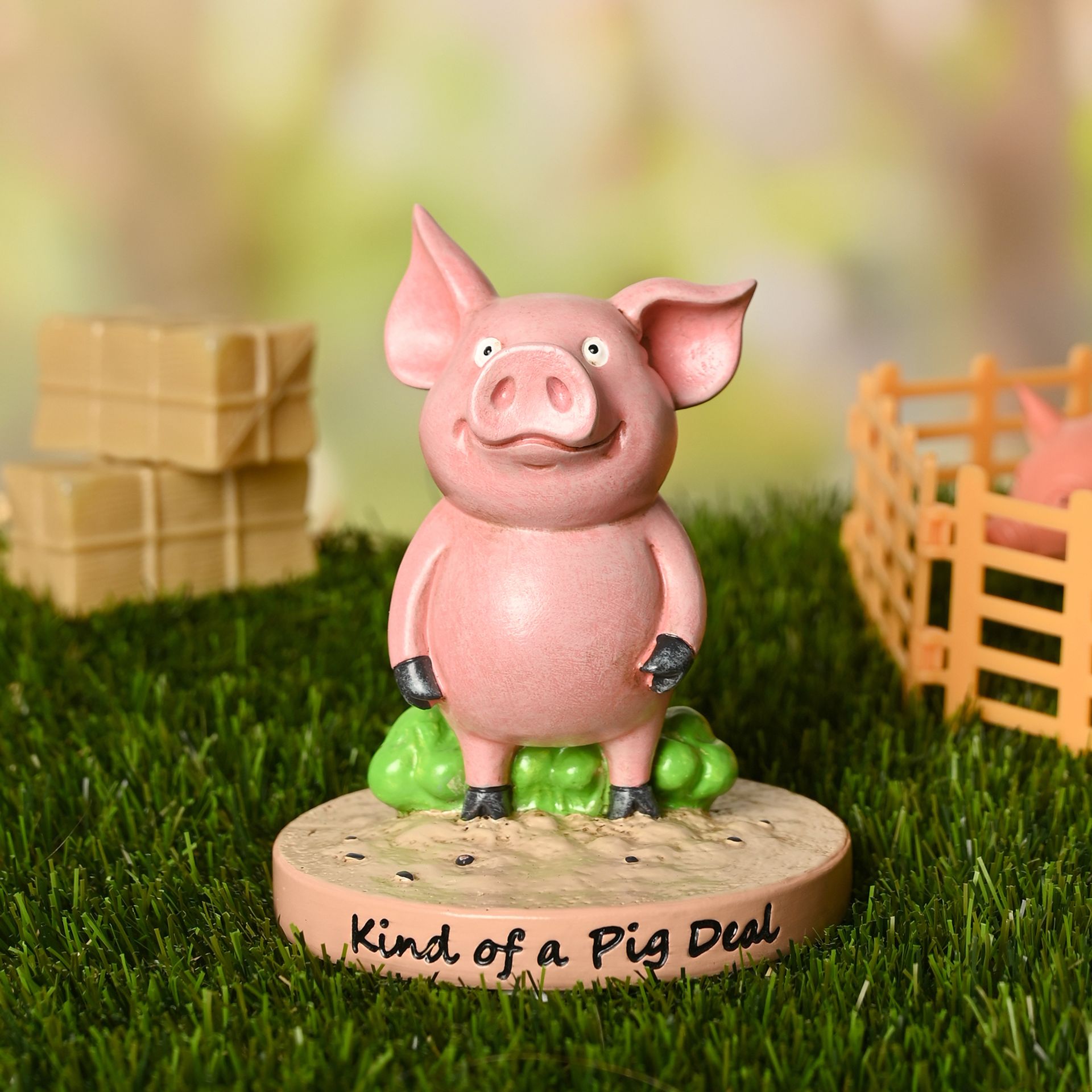 The Funny Farm Pig Figurine "Kind of a Pig Deal"