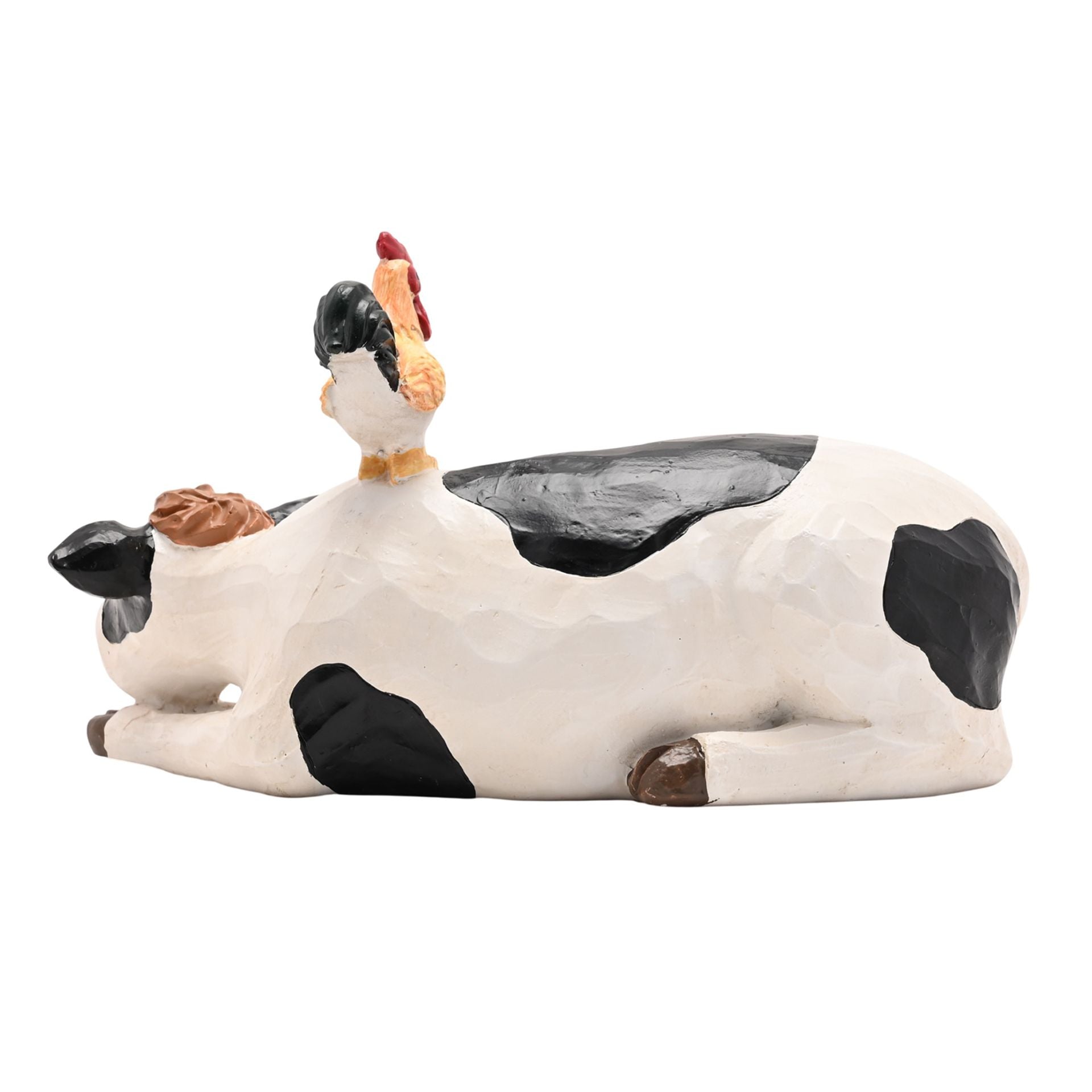 Country Living Resin Chicken & Cow Ornament