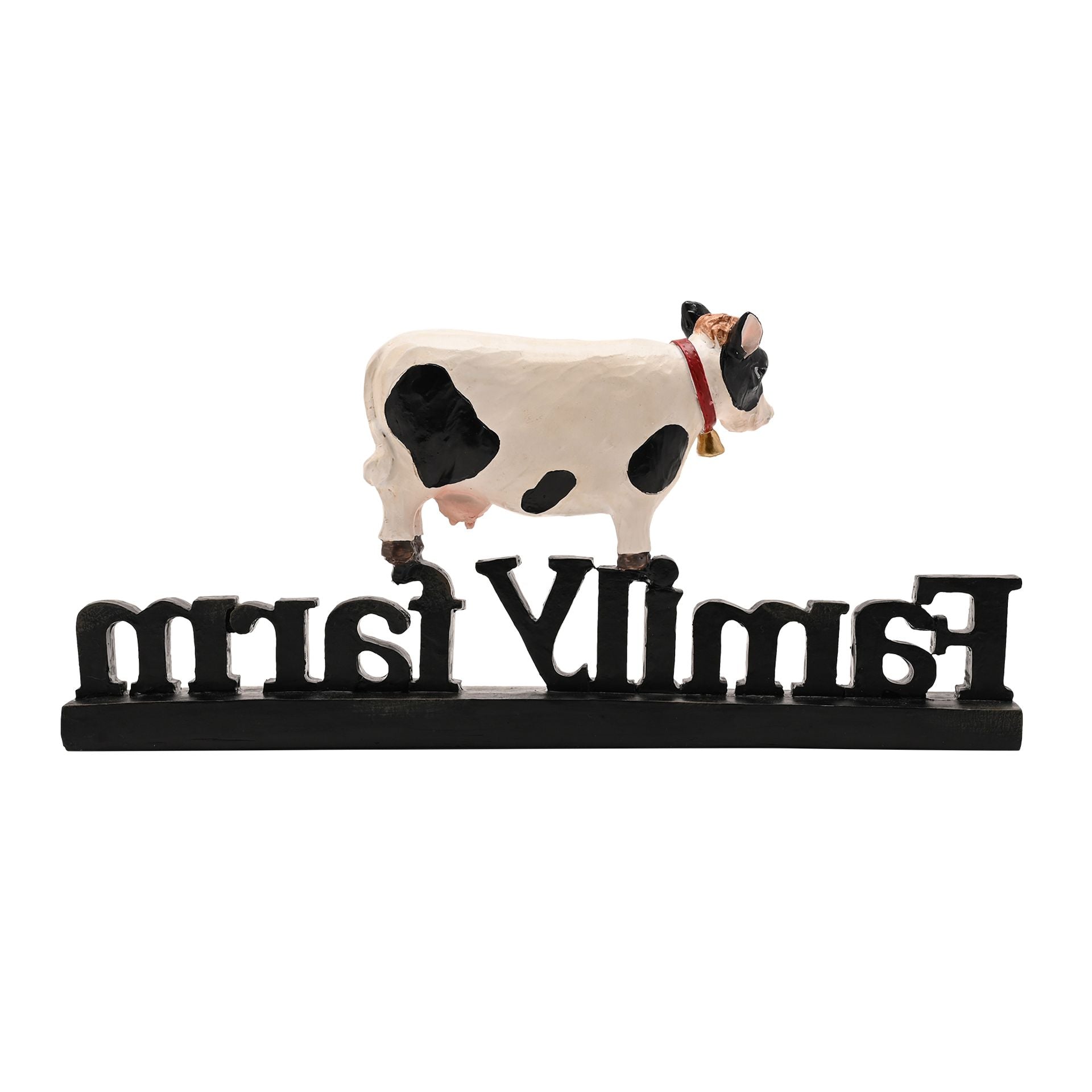 Country Living Resin Cow "Family Farm"