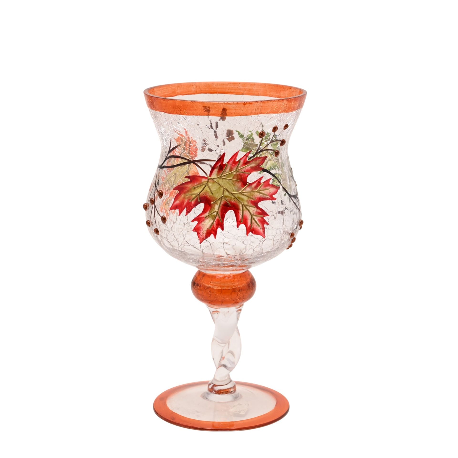 Country Living Autumn Leaf Candle Goblet