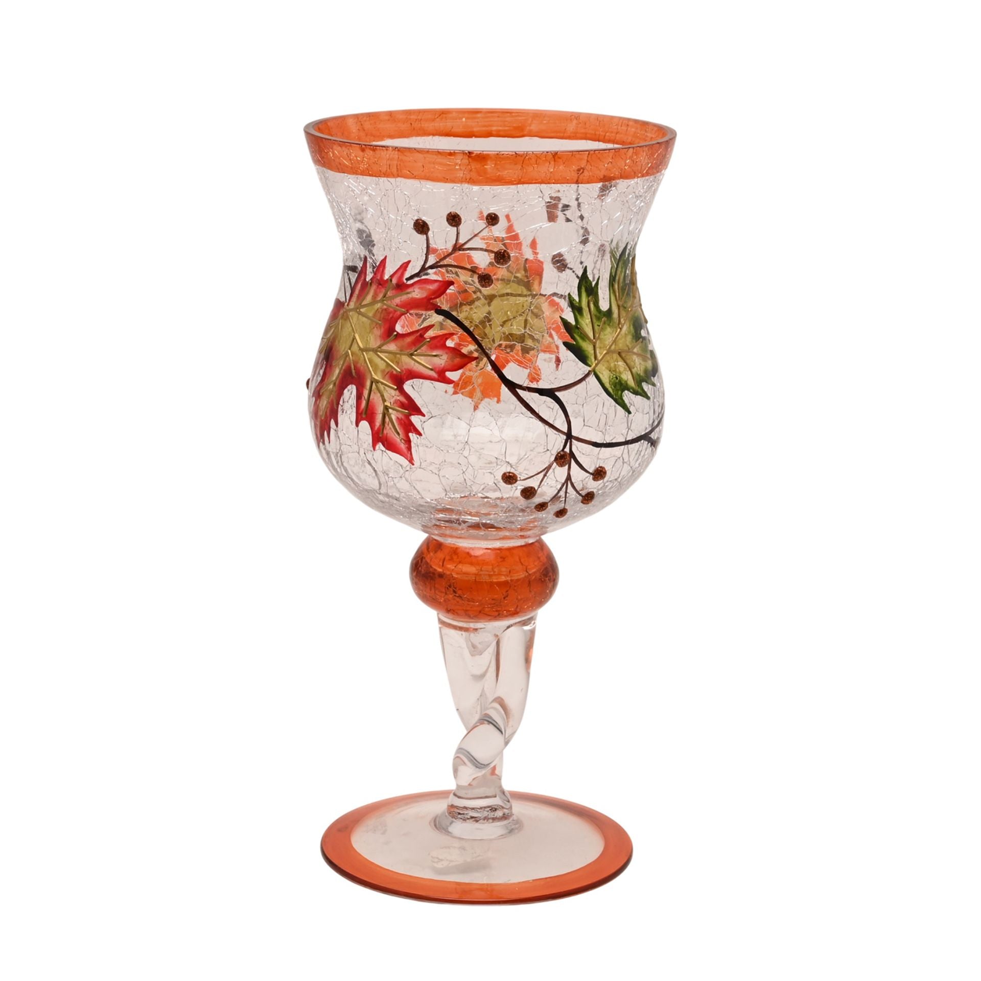 Country Living Autumn Leaf Candle Goblet