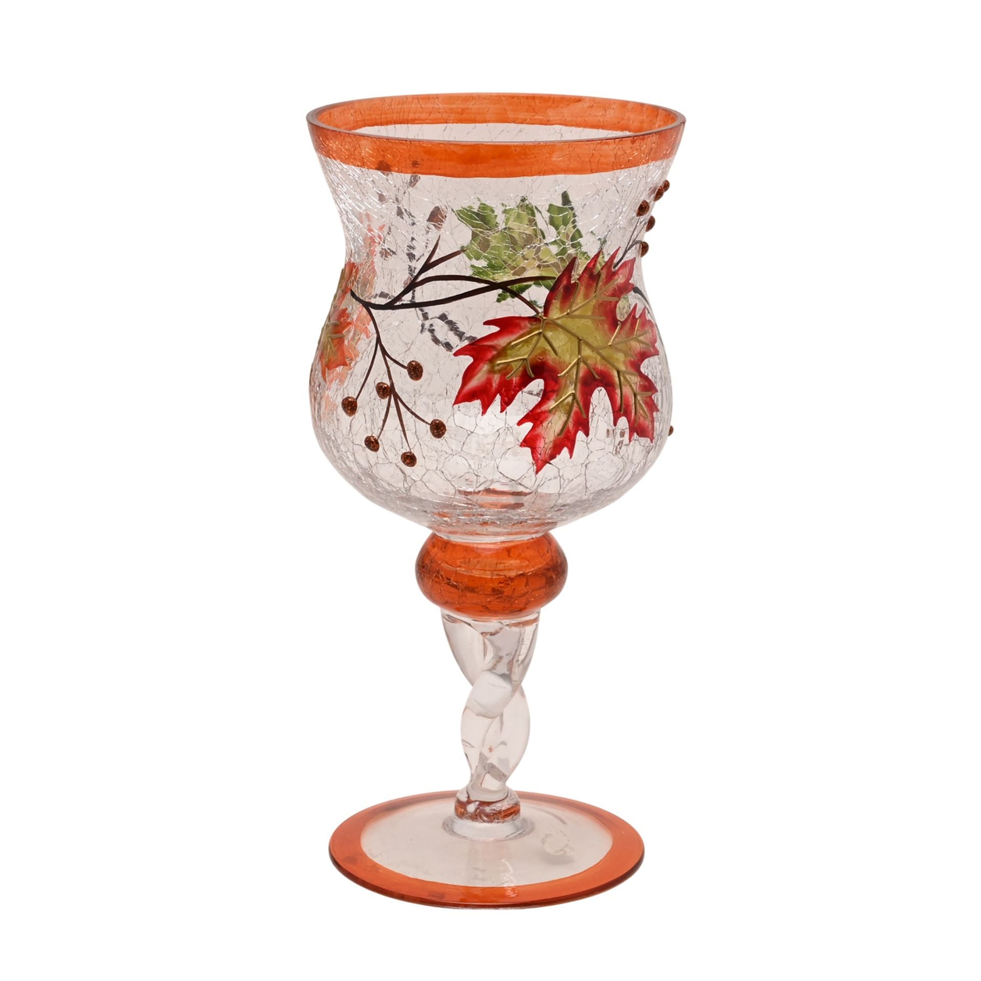 Country Living Autumn Leaf Candle Goblet