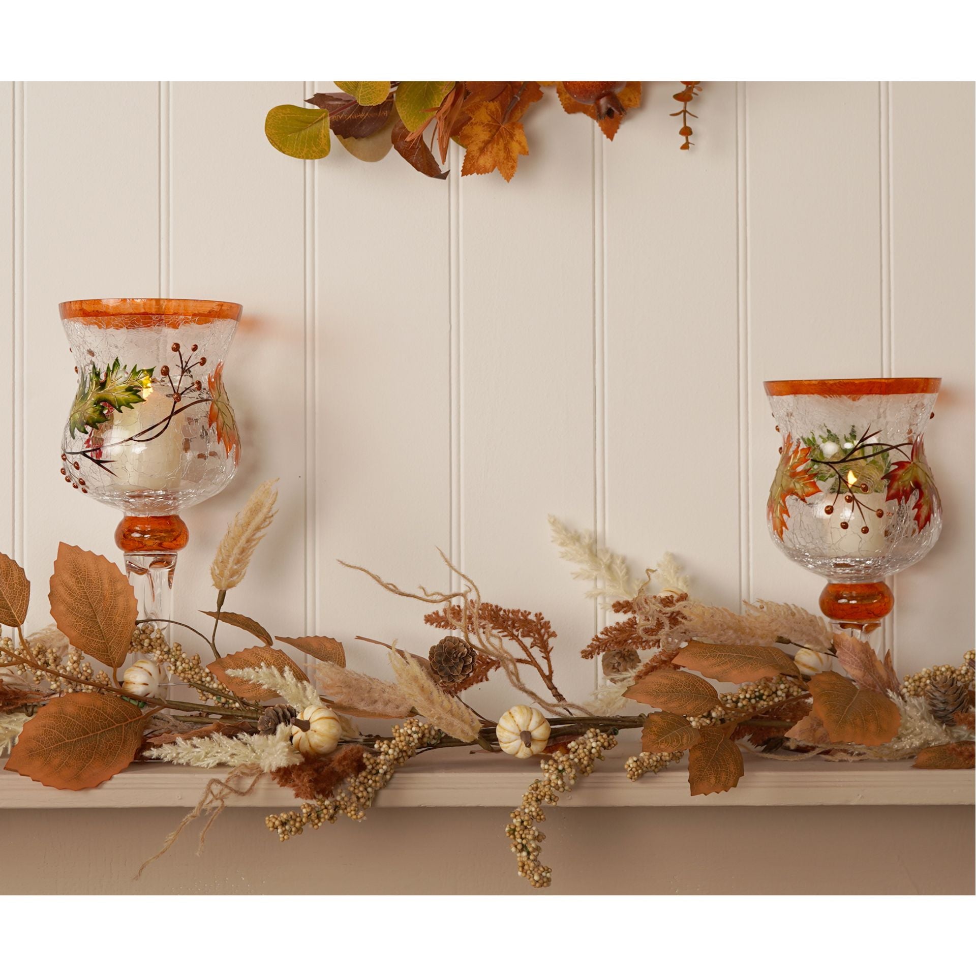 Country Living Autumn Leaf Candle Goblet