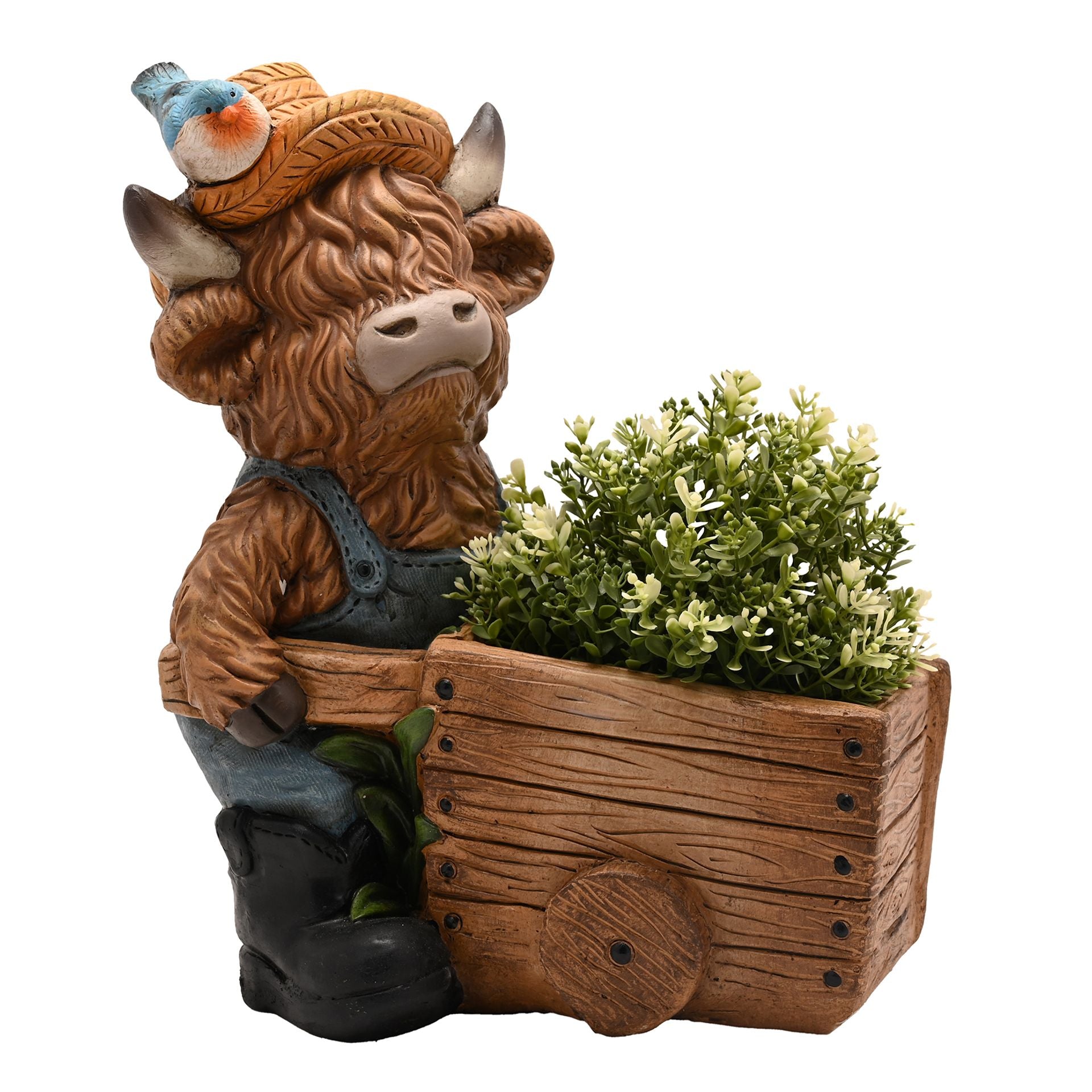 Country Living Highland Cow Outdoor Planter