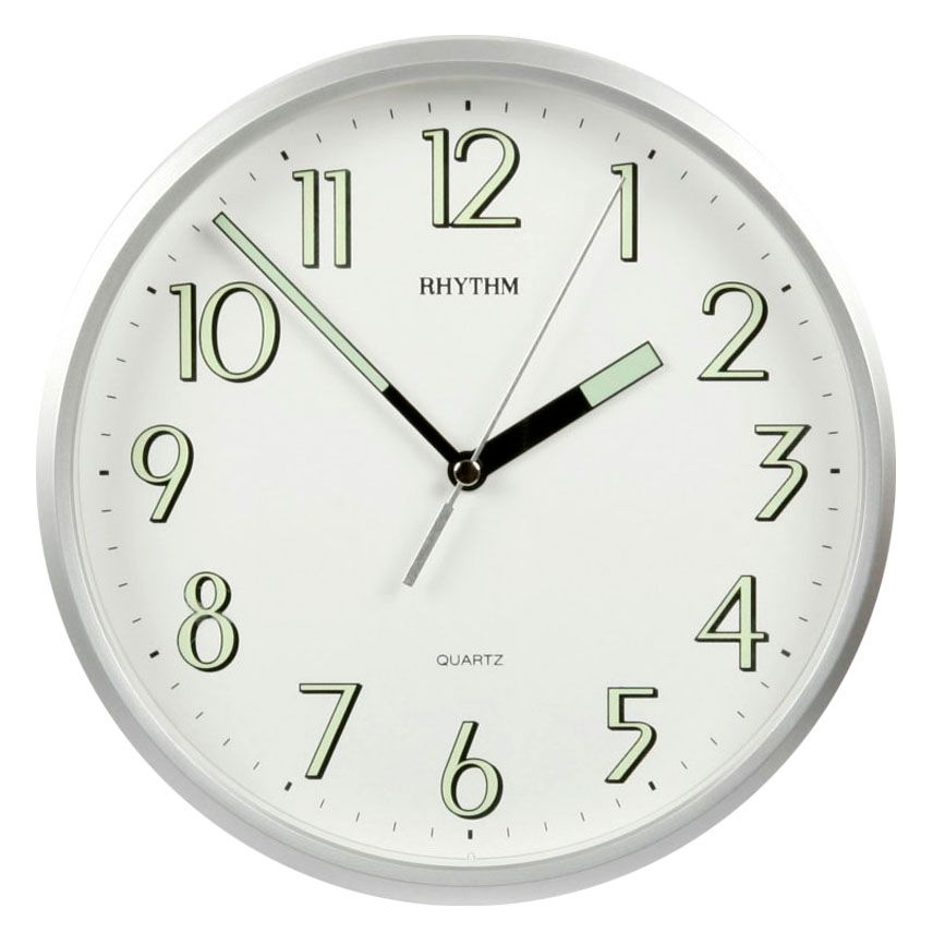 Rhythm 10" Kitchen Wall Clock/SILV/Super Luminous