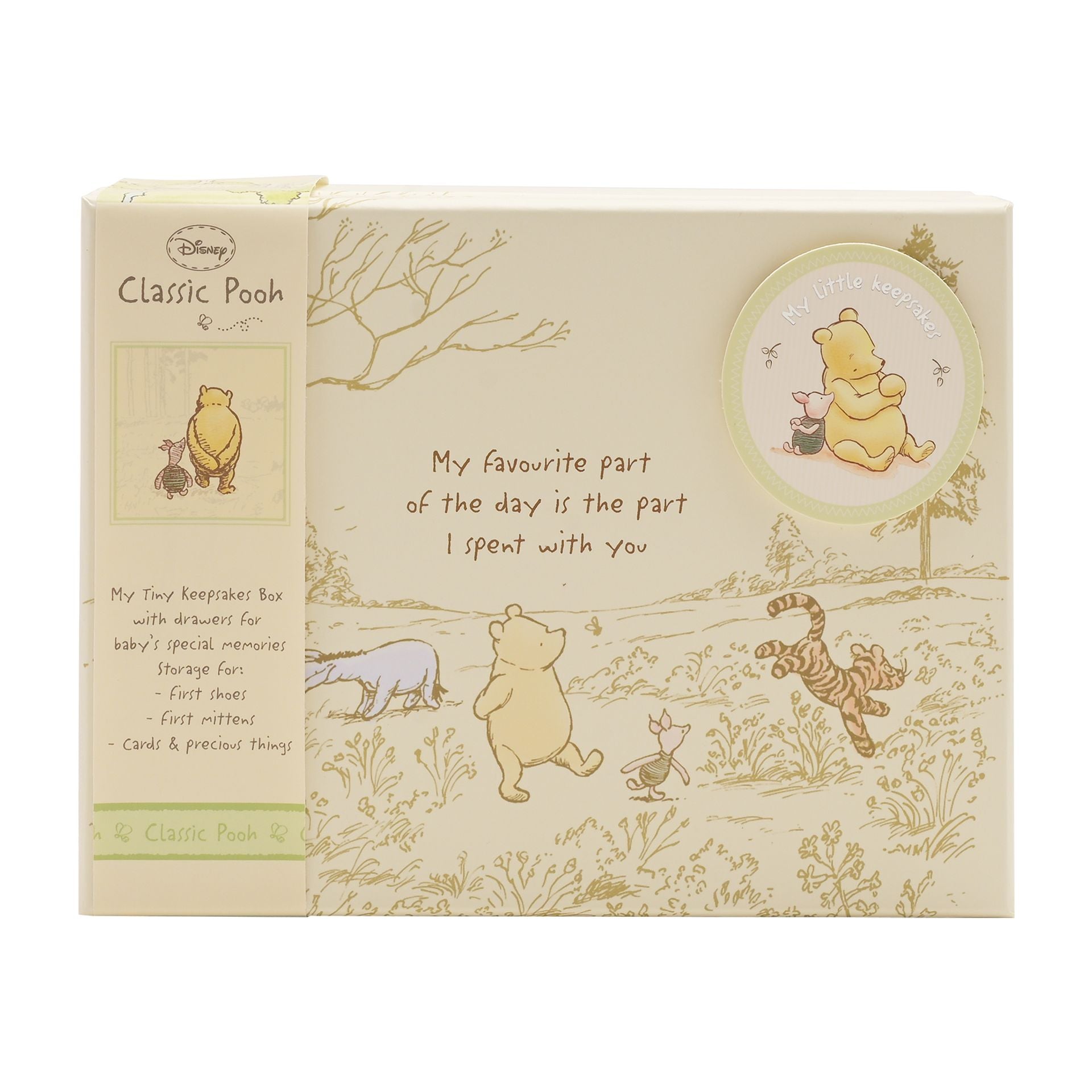 Disney Classic Pooh Heritage Keepsake Box With Compartments