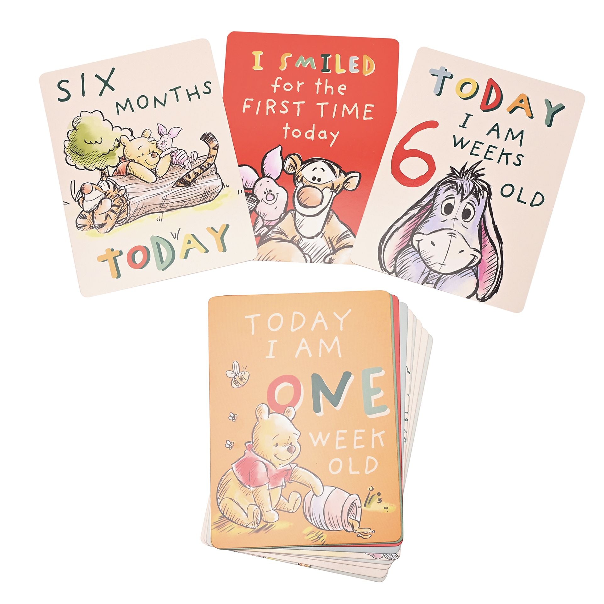 Disney Winnie The Pooh Keepsake Box with 12 x Milestone Cards
