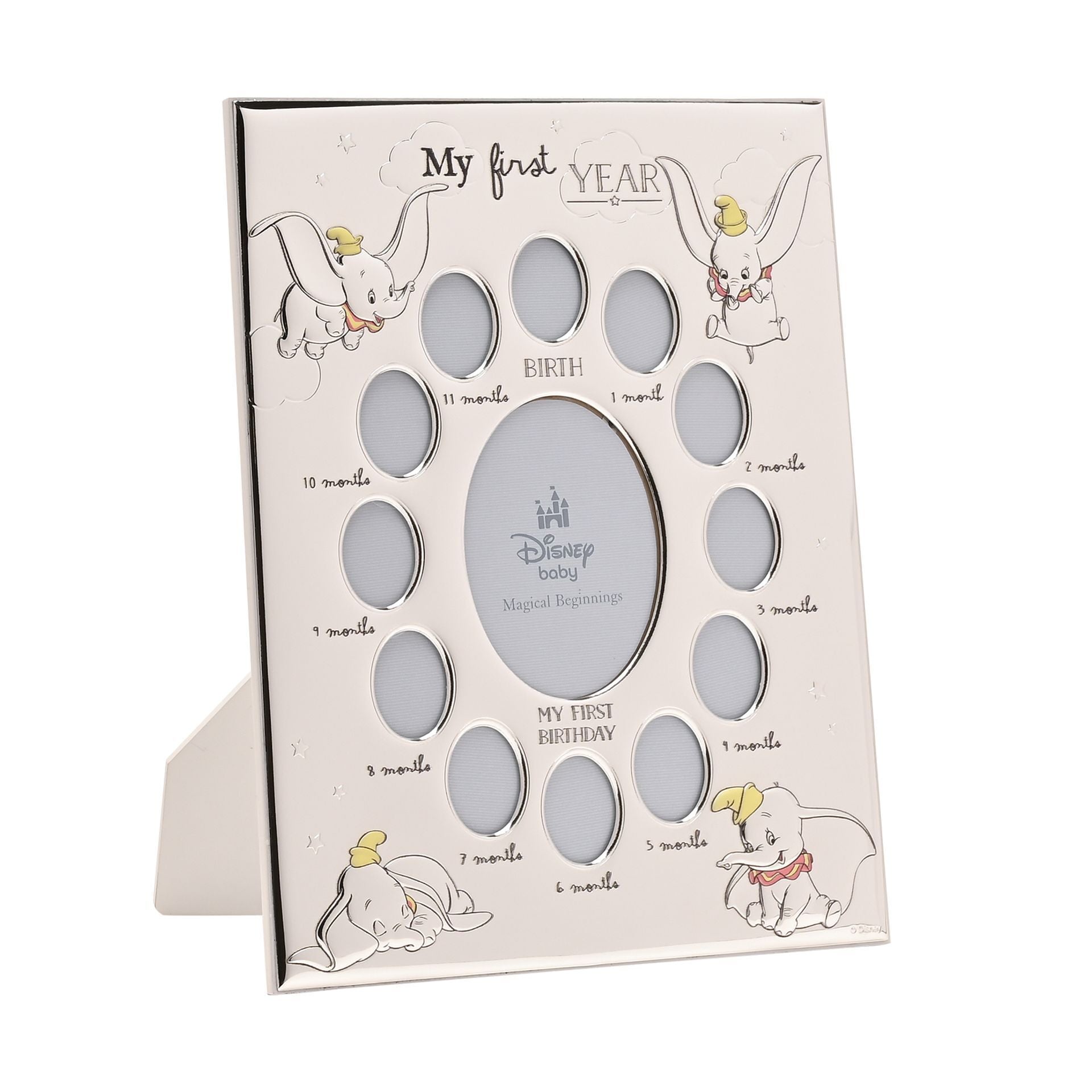 Disney Silver Dumbo Multi Aperture Photo Frame - Made In Italy