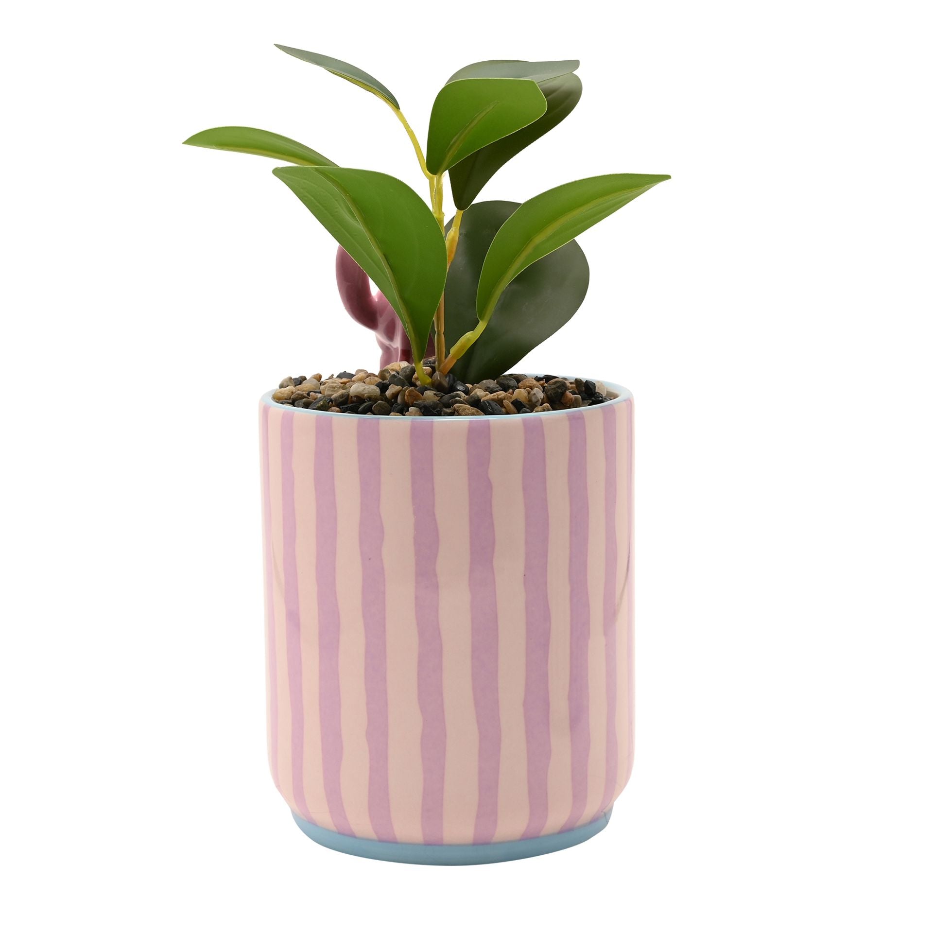 Disney Stitch Planter with 3D Angel & Faux Plant