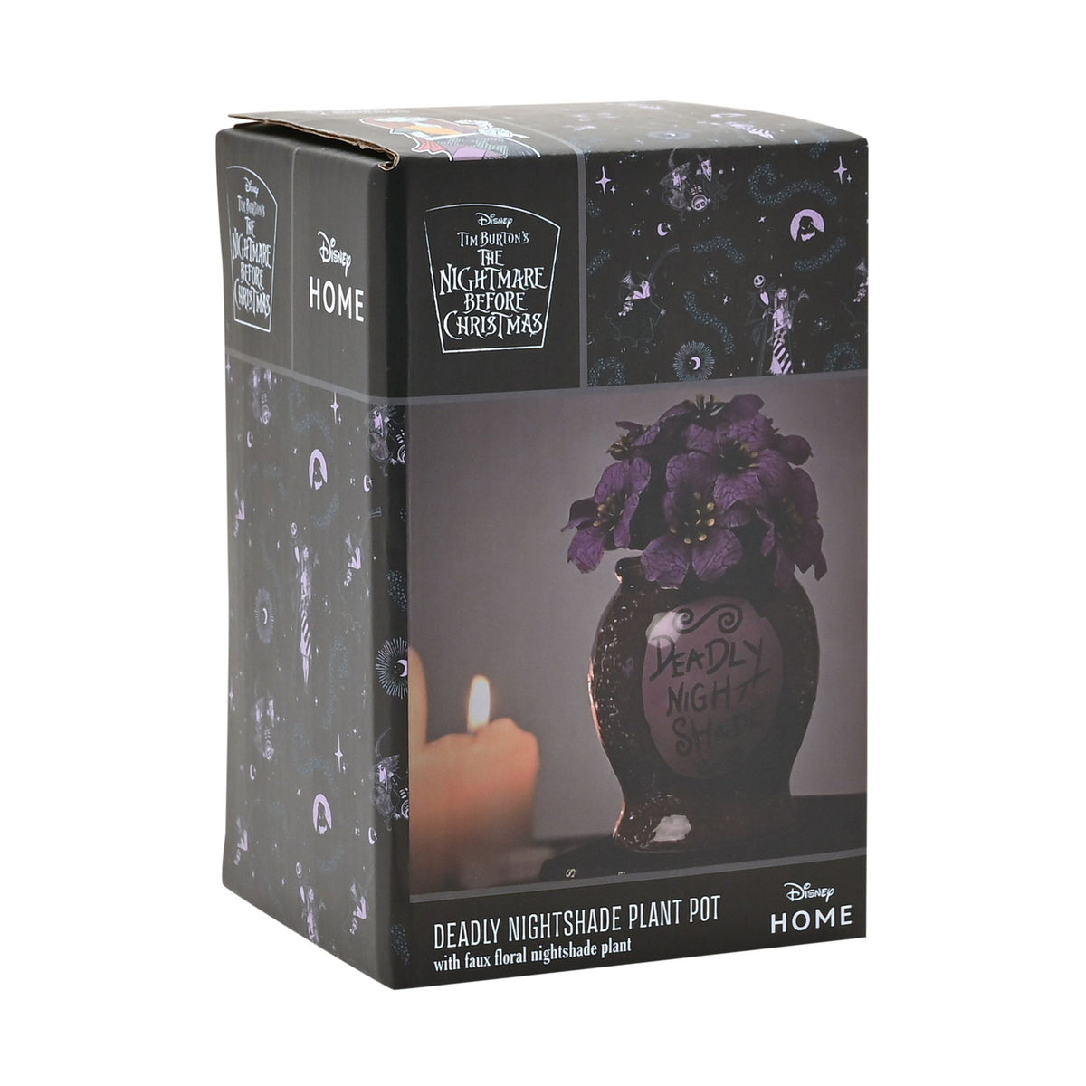 Disney Nightmare Before Christmas Planter with Faux Plant - Deadly Nightshade