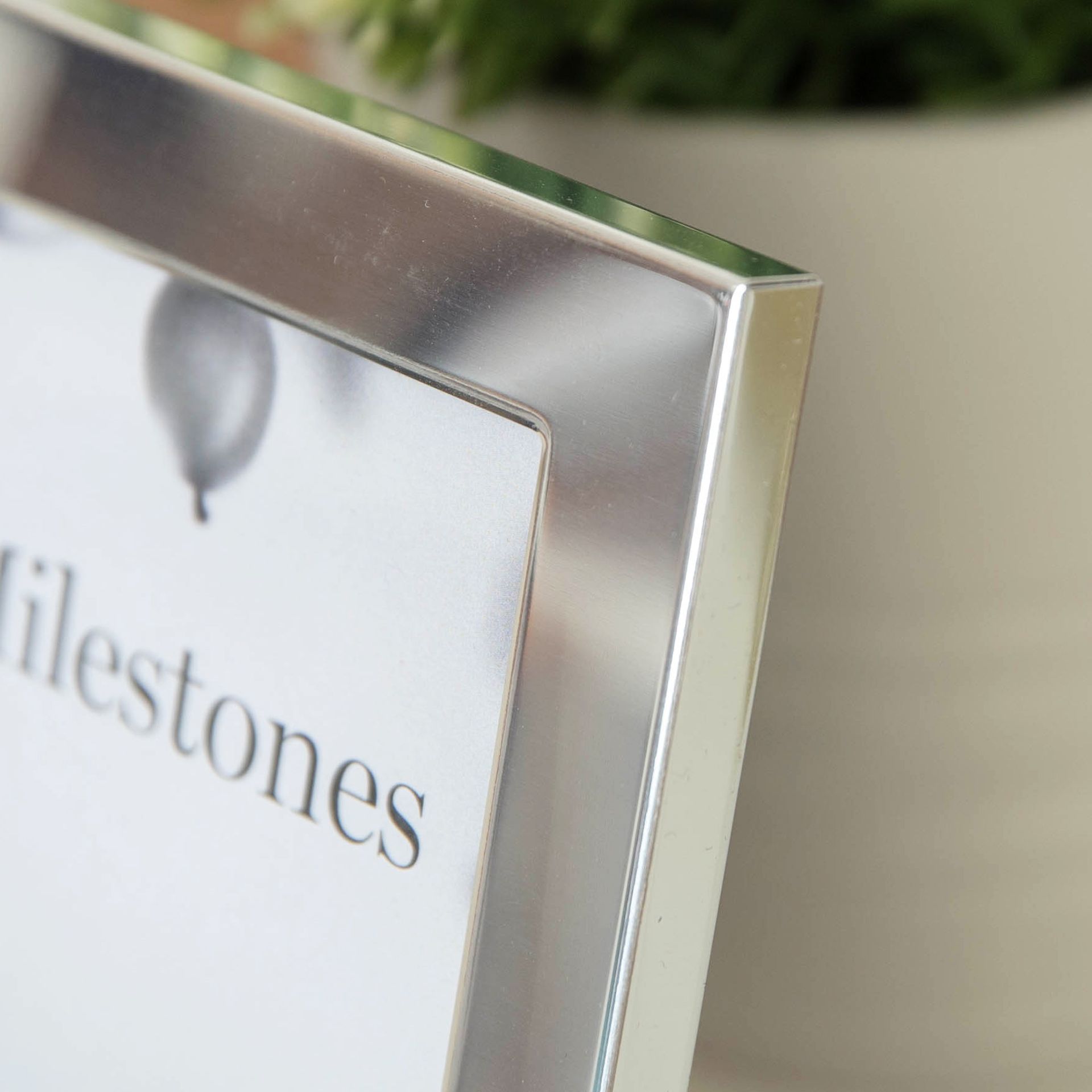 Milestones Aluminium Photo Frame with 3D Number 6" x 4" - 40