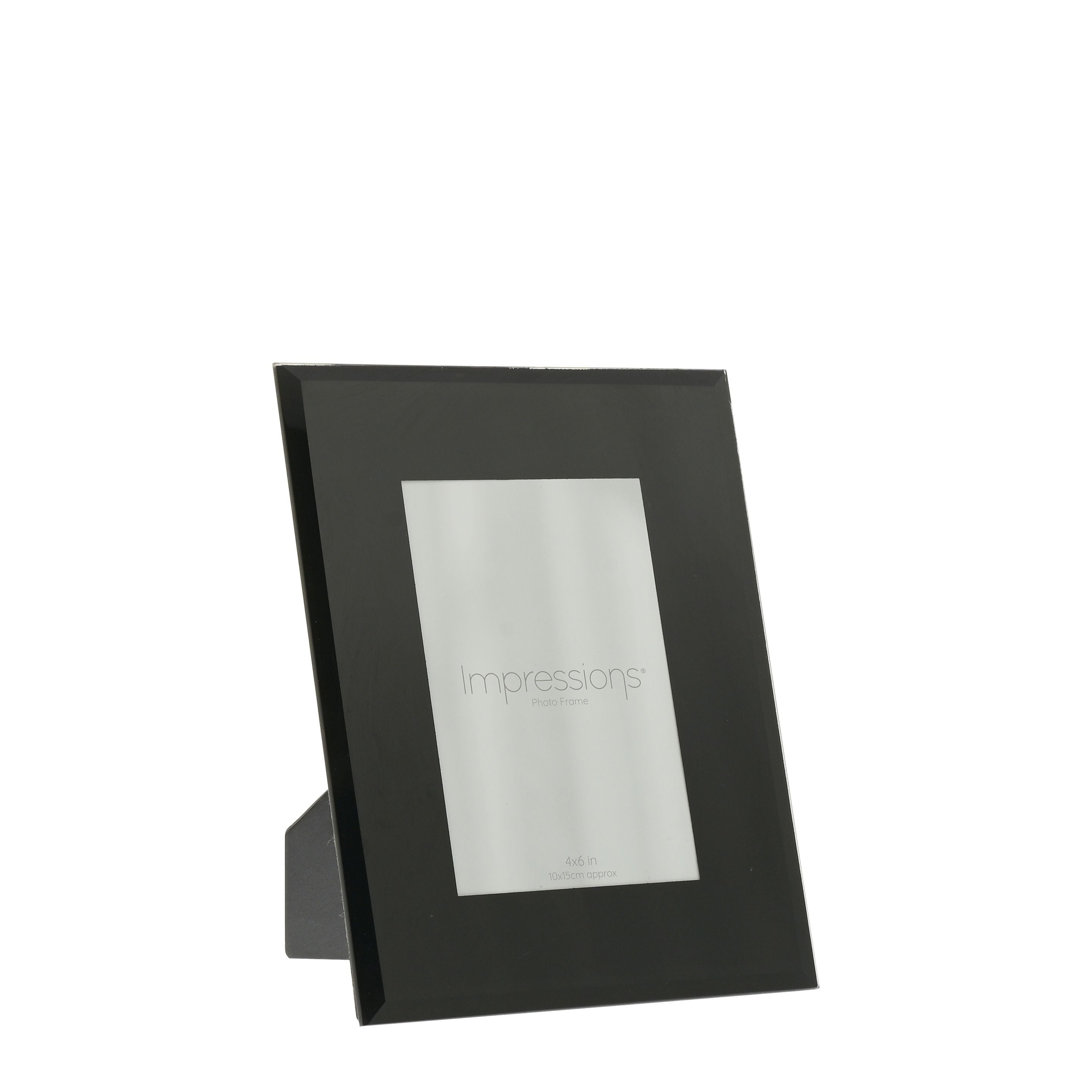 Photo Frame Black Glass Plain Design 4" x 6"