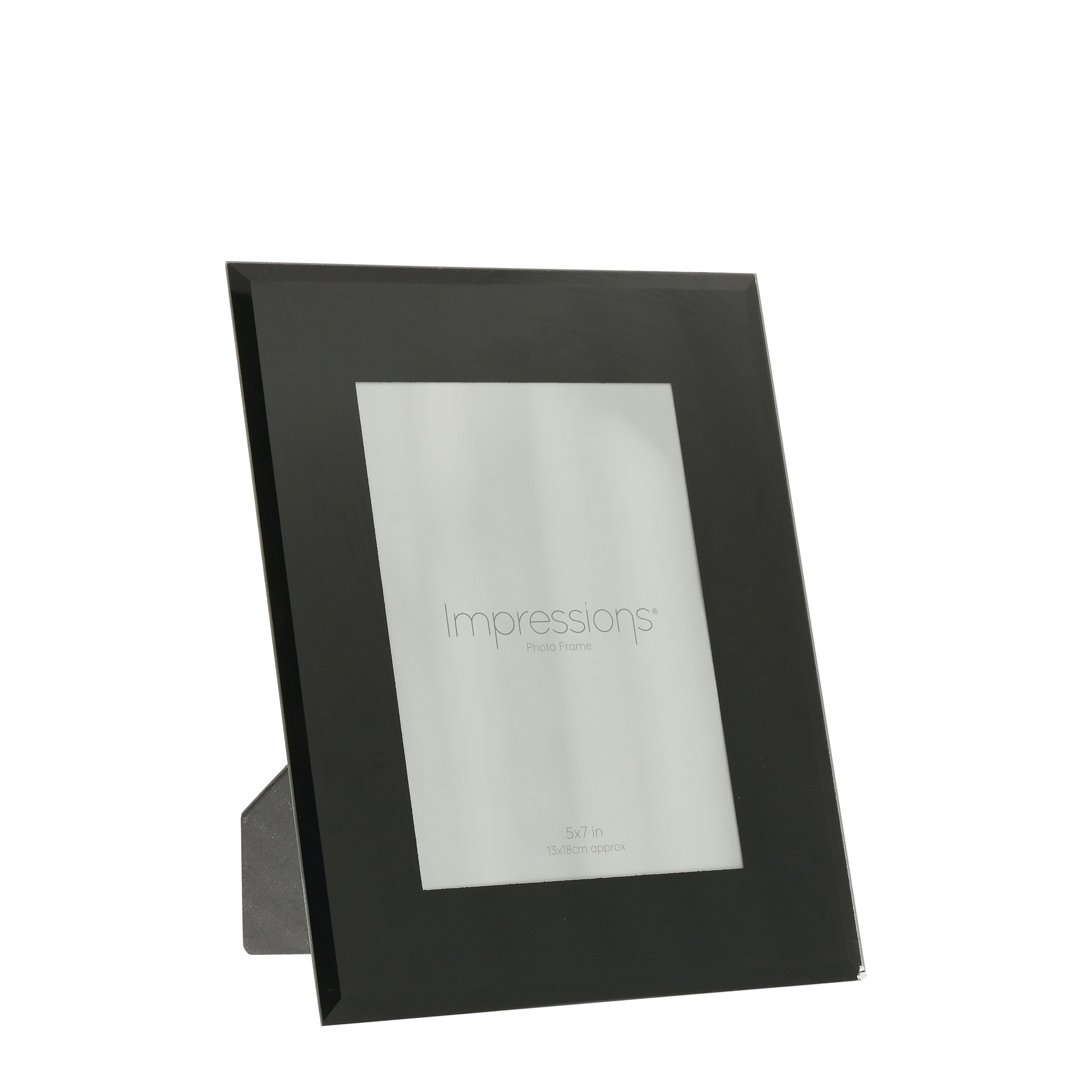Photo Frame Black Glass Plain Design 5" x 7"