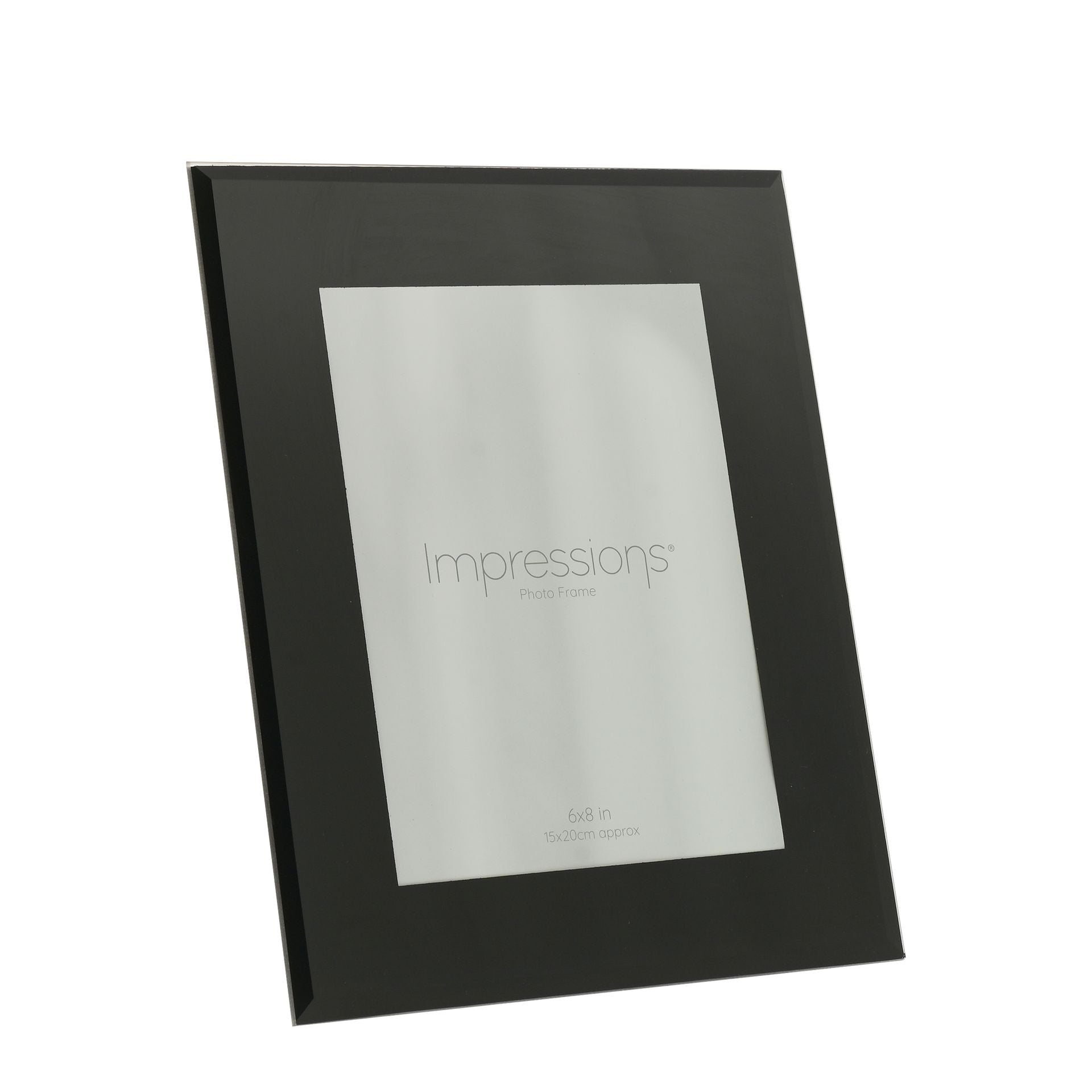 Photo Frame Black Glass Plain Design 6" x 8" *(18/24)*