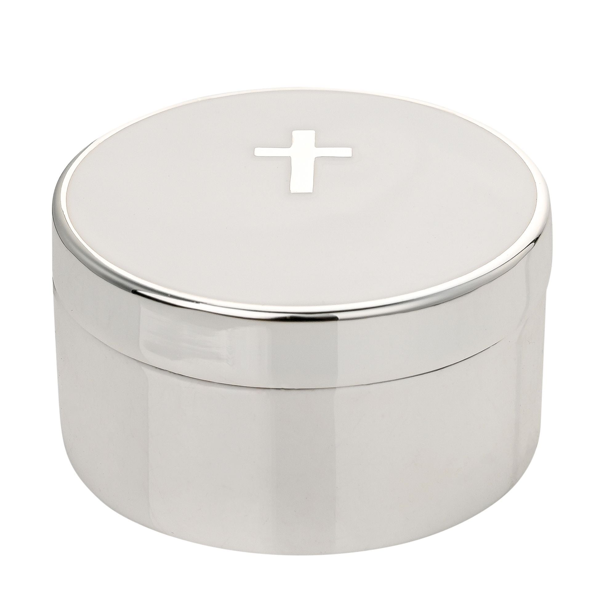 Faith & Hope Silverplated Cross Trinket Box