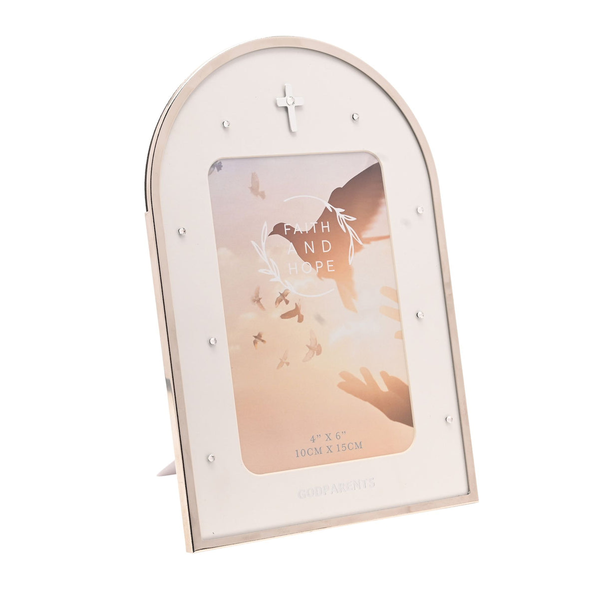 Faith & Hope Arch Frame 4'' x 6'' - Godparents