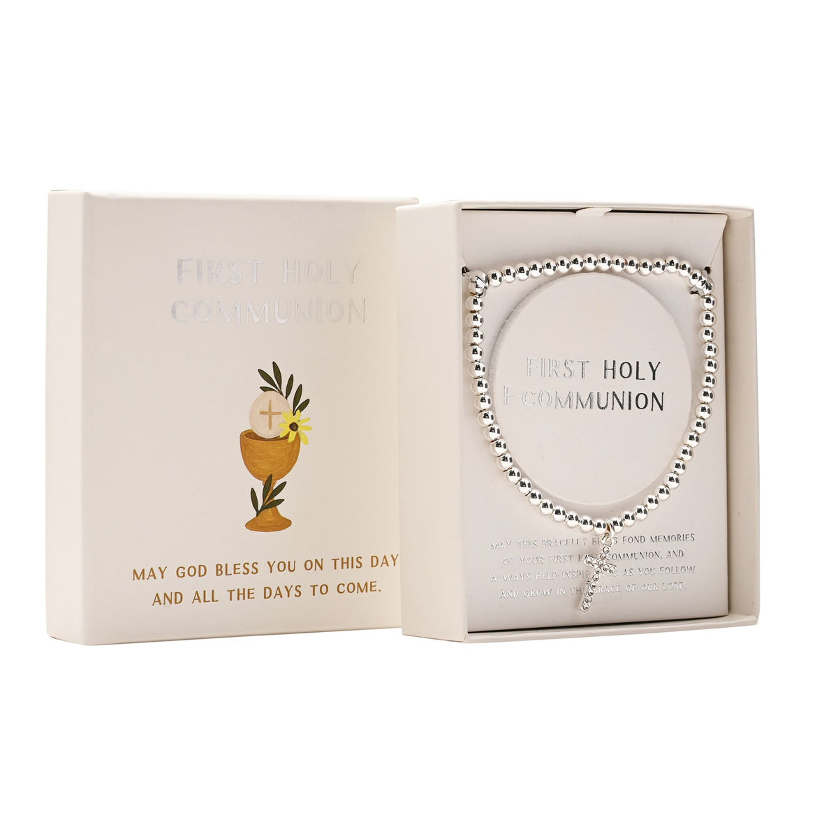 Faith & Hope Bracelet Beaded Cross - Communion