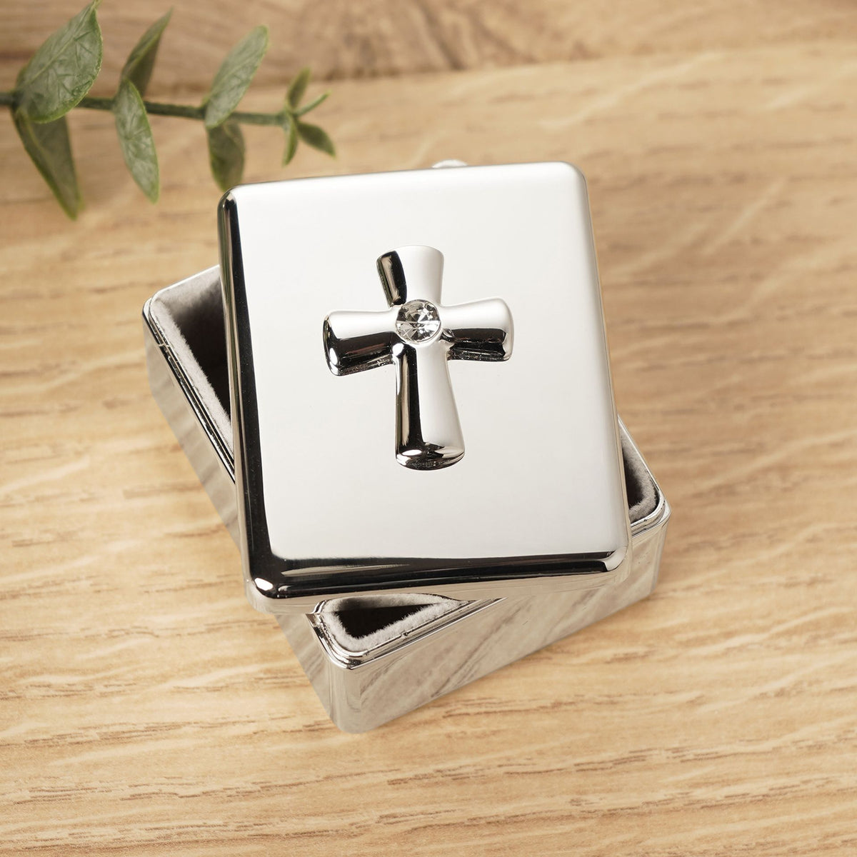 Faith & Hope Keepsake Box Silver Cross