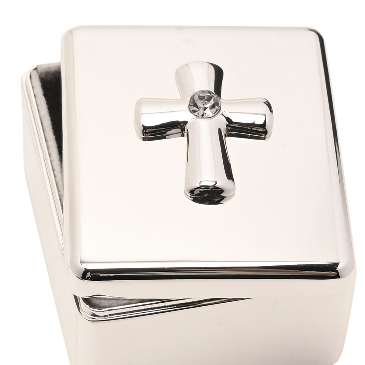 Faith & Hope Keepsake Box Silver Cross