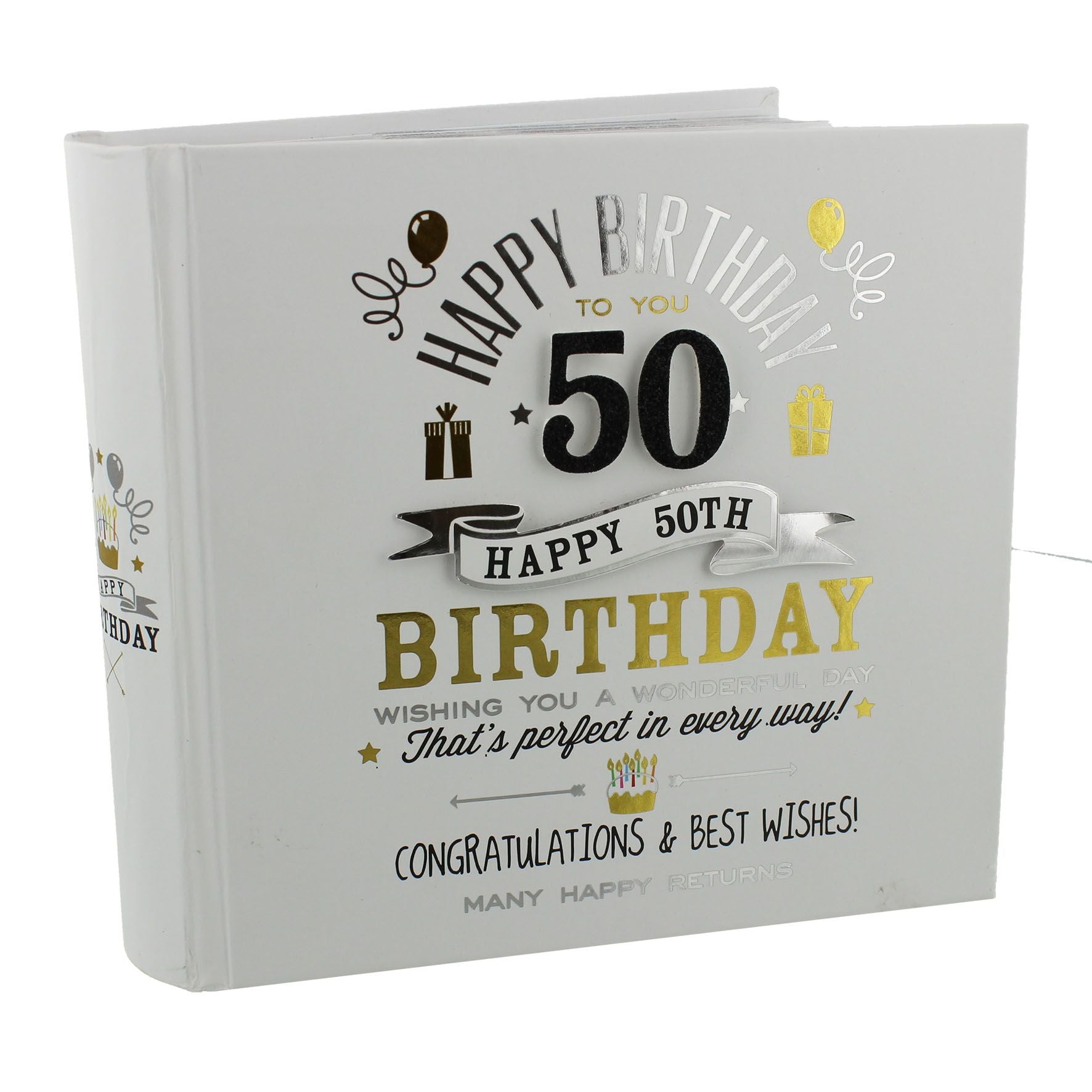 Milestones Birthday Boy Photo Album 4"x6" - 50th