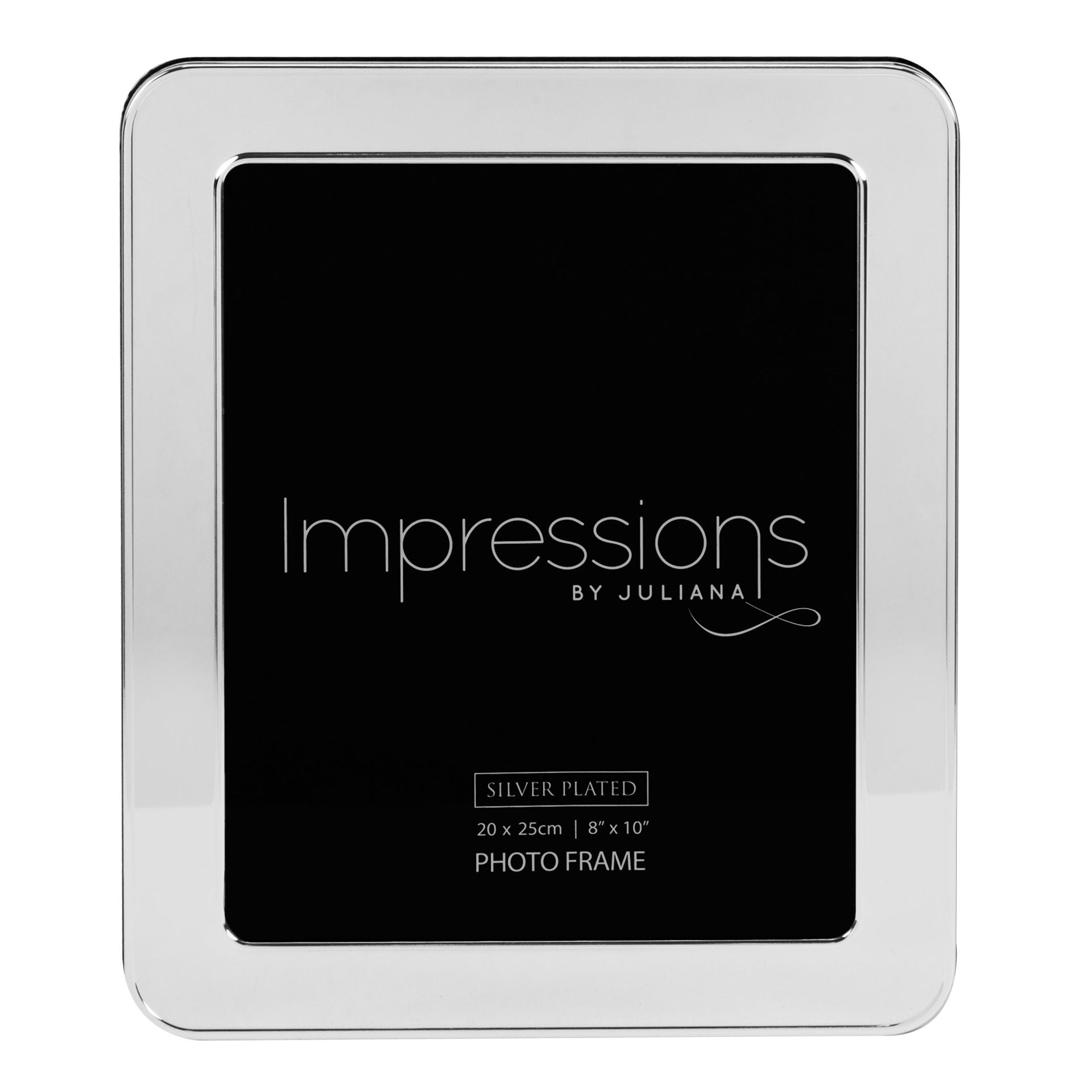 Impressions Shiny Silverplated Round Edge Frame 8" x 10"