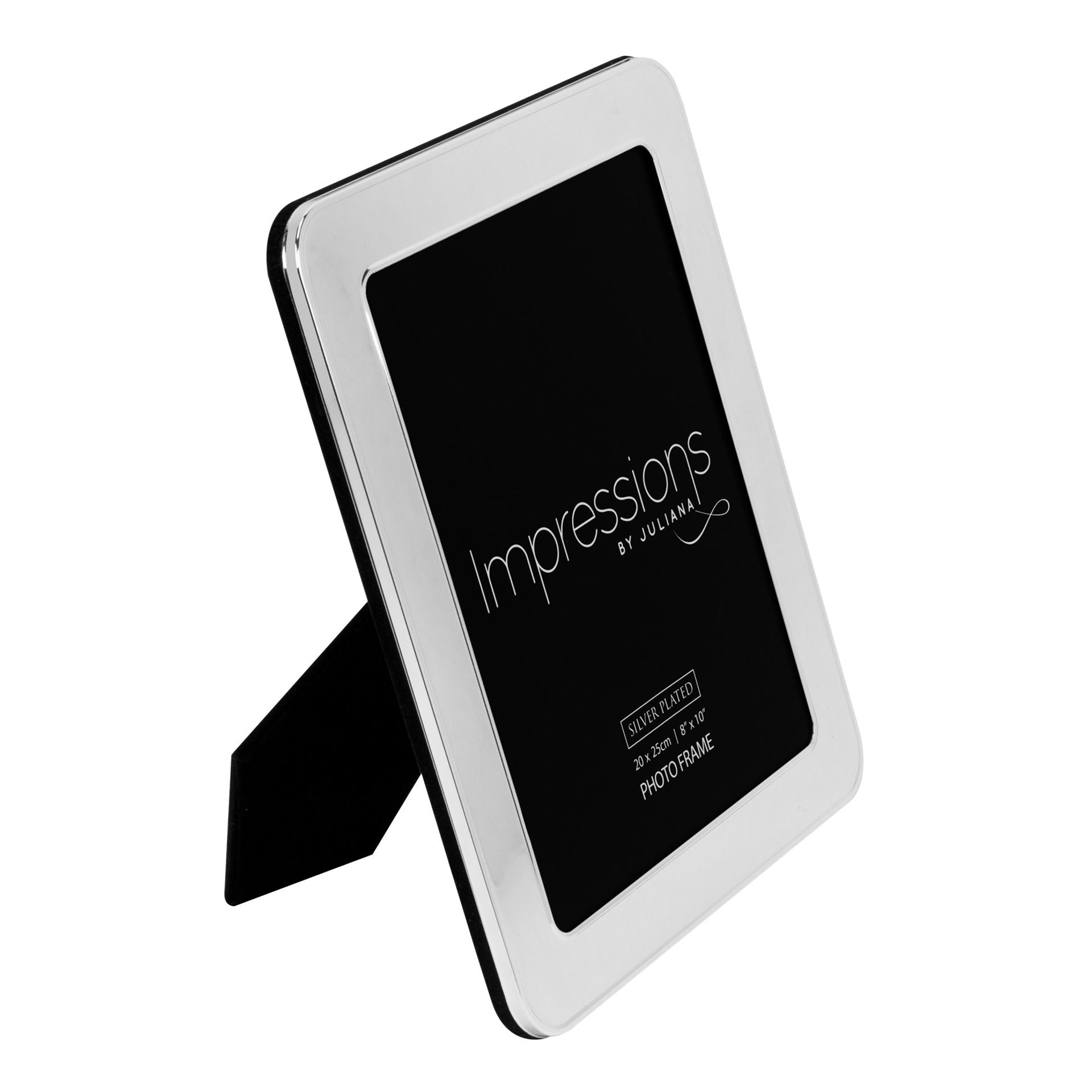 Impressions Shiny Silverplated Round Edge Frame 8" x 10"