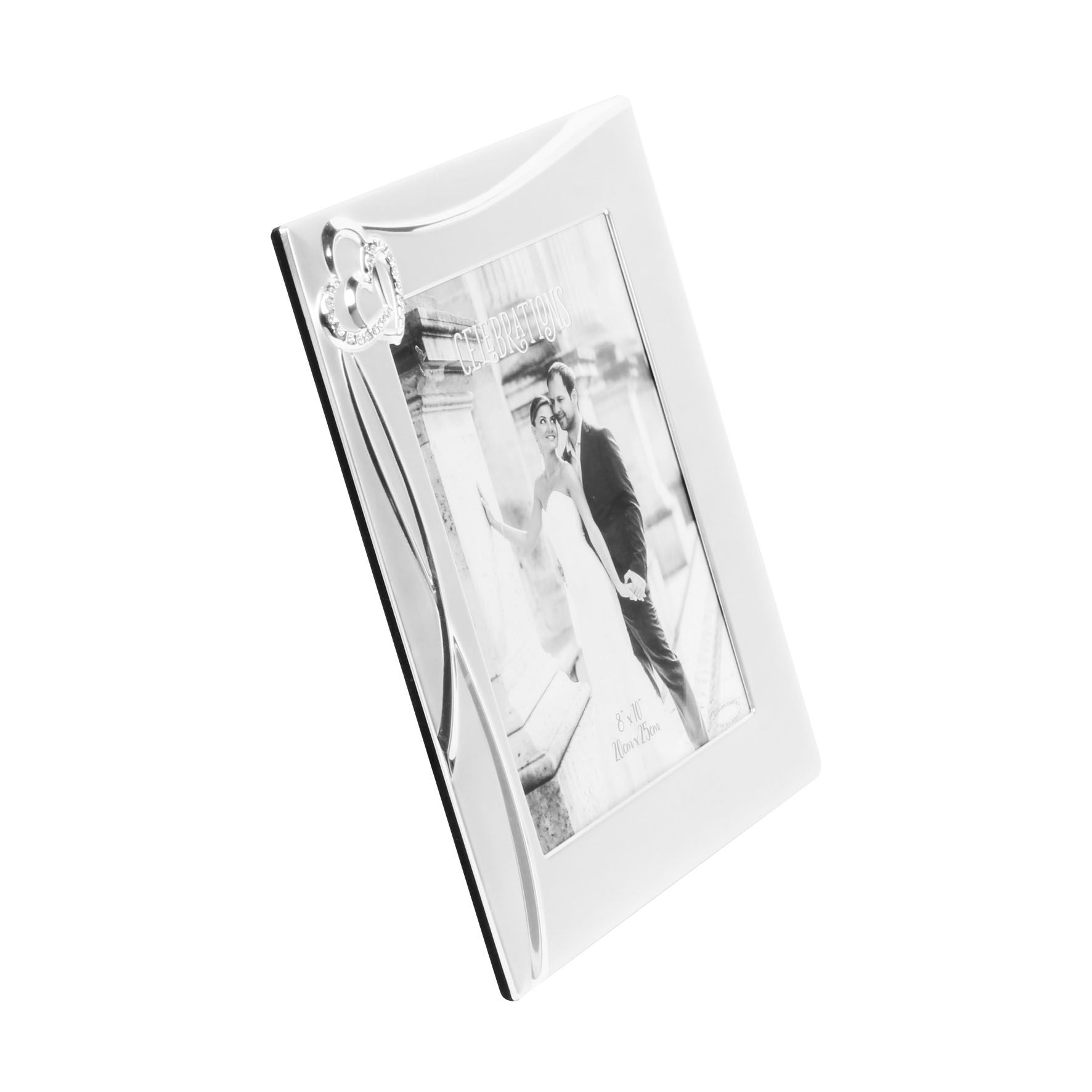 Always & Forever Photo Frame Wedding 3D Waves & 2 Hearts 8" x 10"