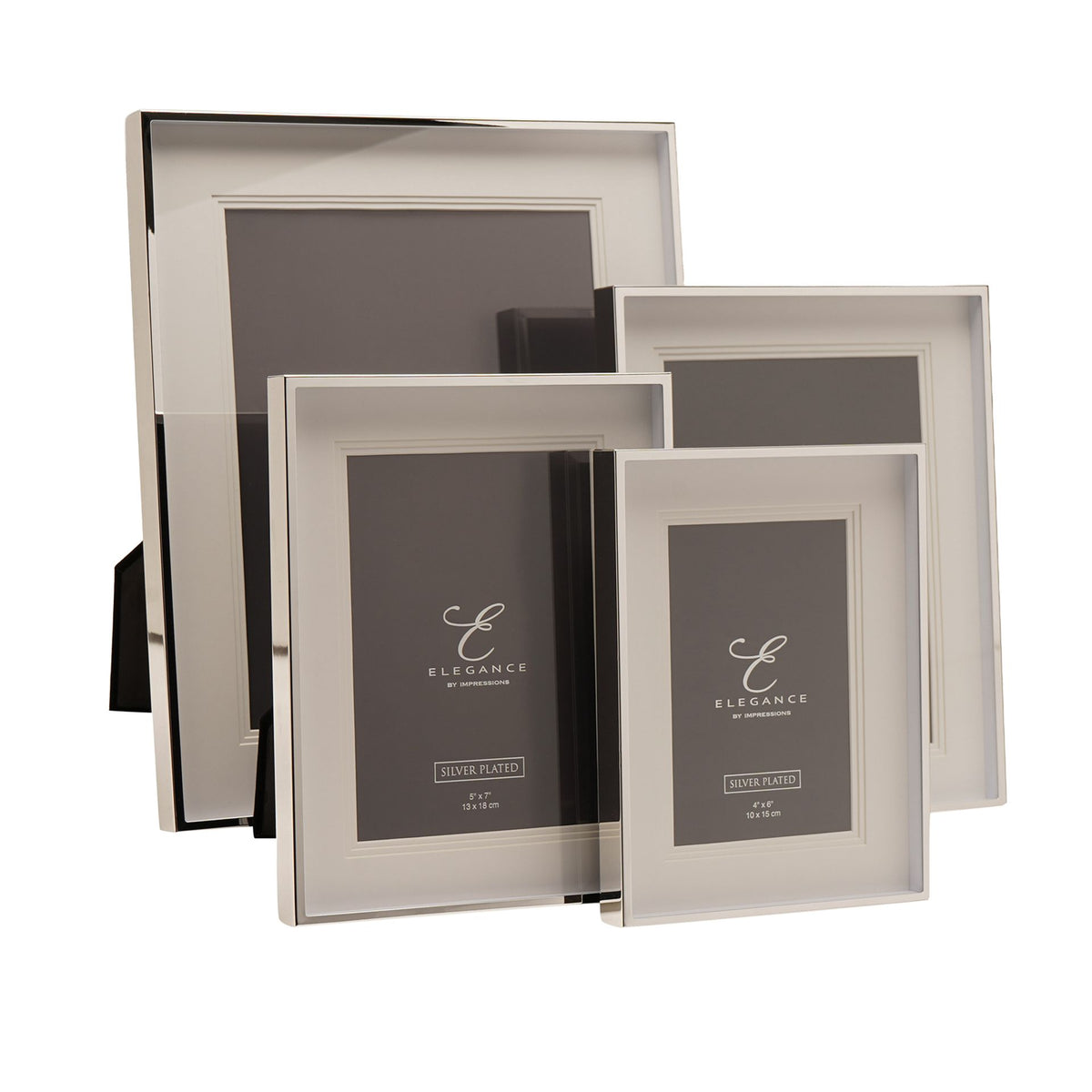 Elegance Silverplated Triple Layer Mount Photo Frame 4" x 6"