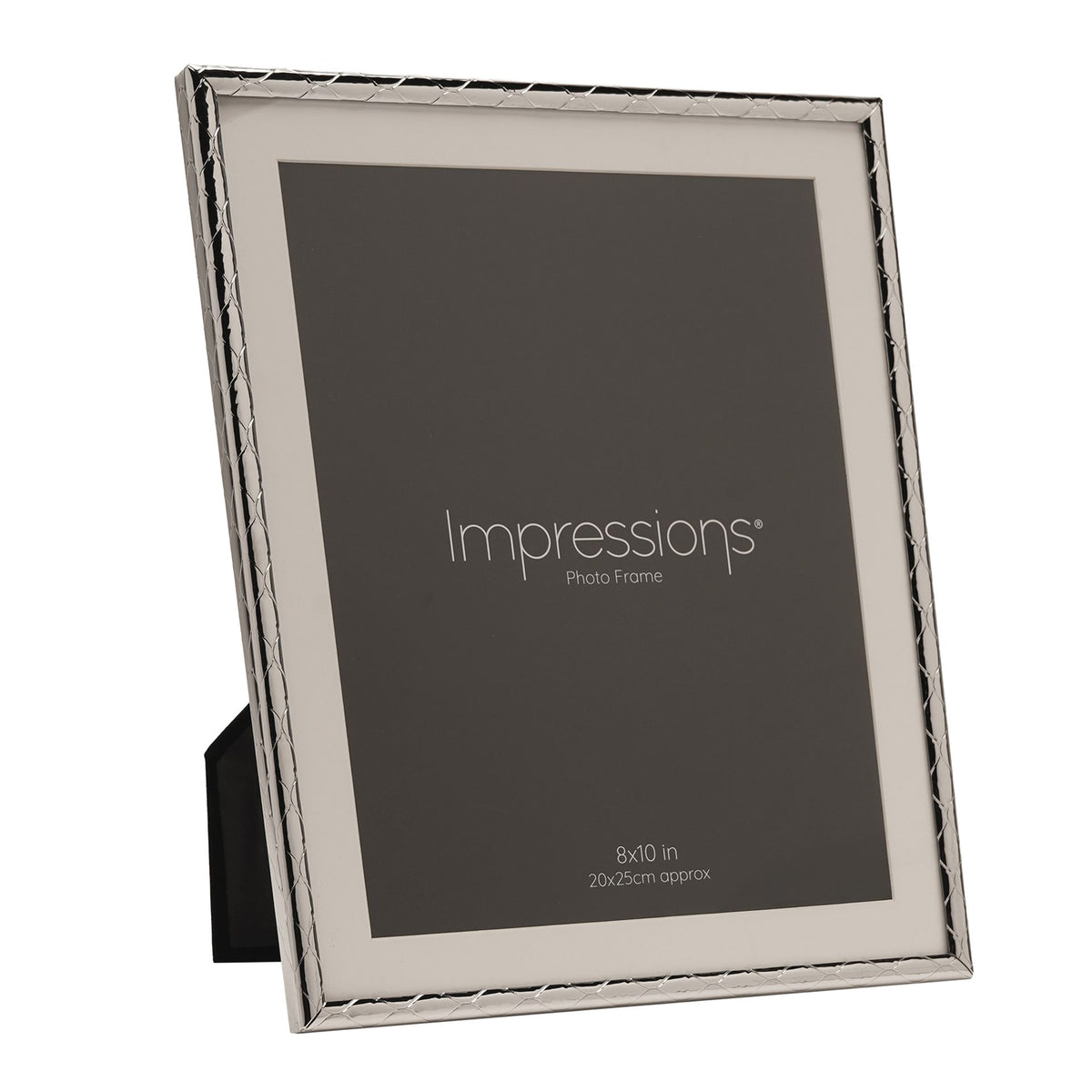 Impressions Criss Cross Silver Photo Frame 8" x 10"