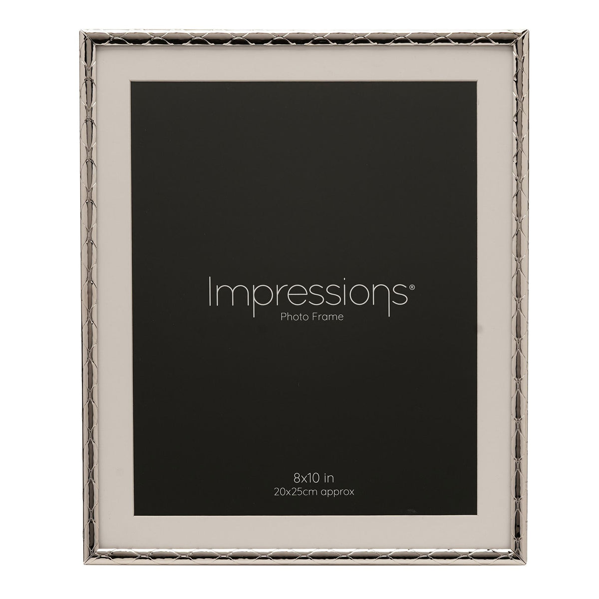 Impressions Criss Cross Silver Photo Frame 8" x 10"