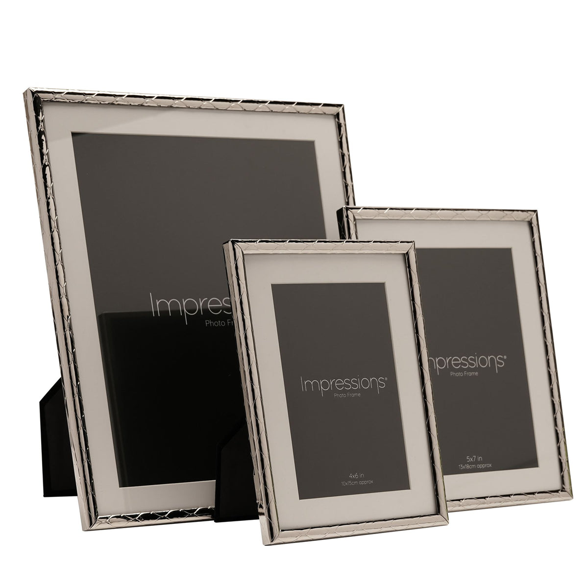Impressions Criss Cross Silver Photo Frame 8" x 10"
