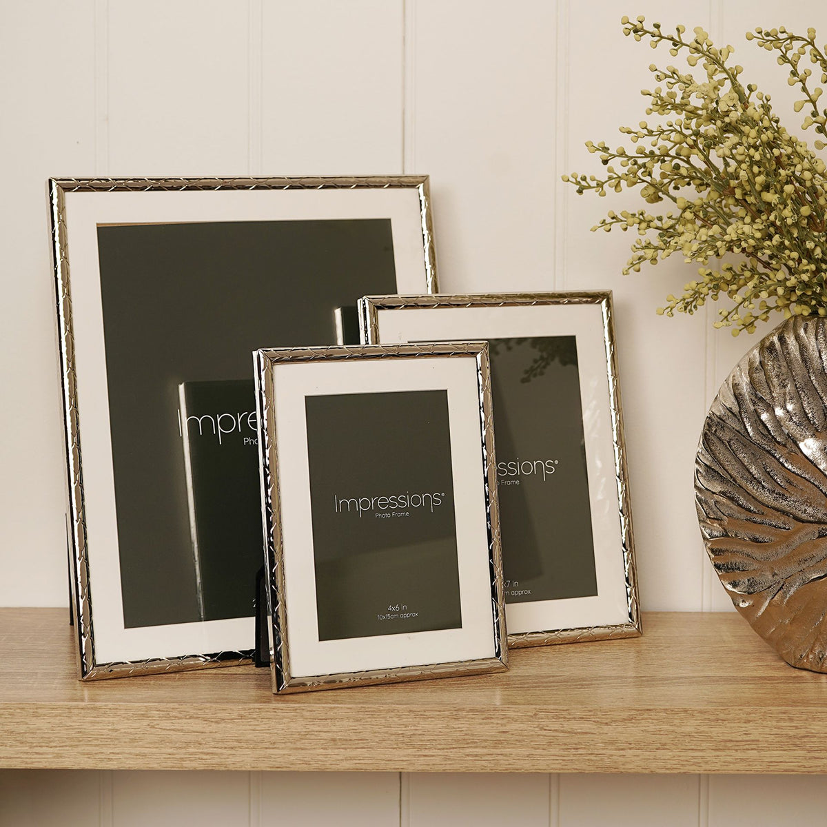 Impressions Criss Cross Silver Photo Frame 8" x 10"