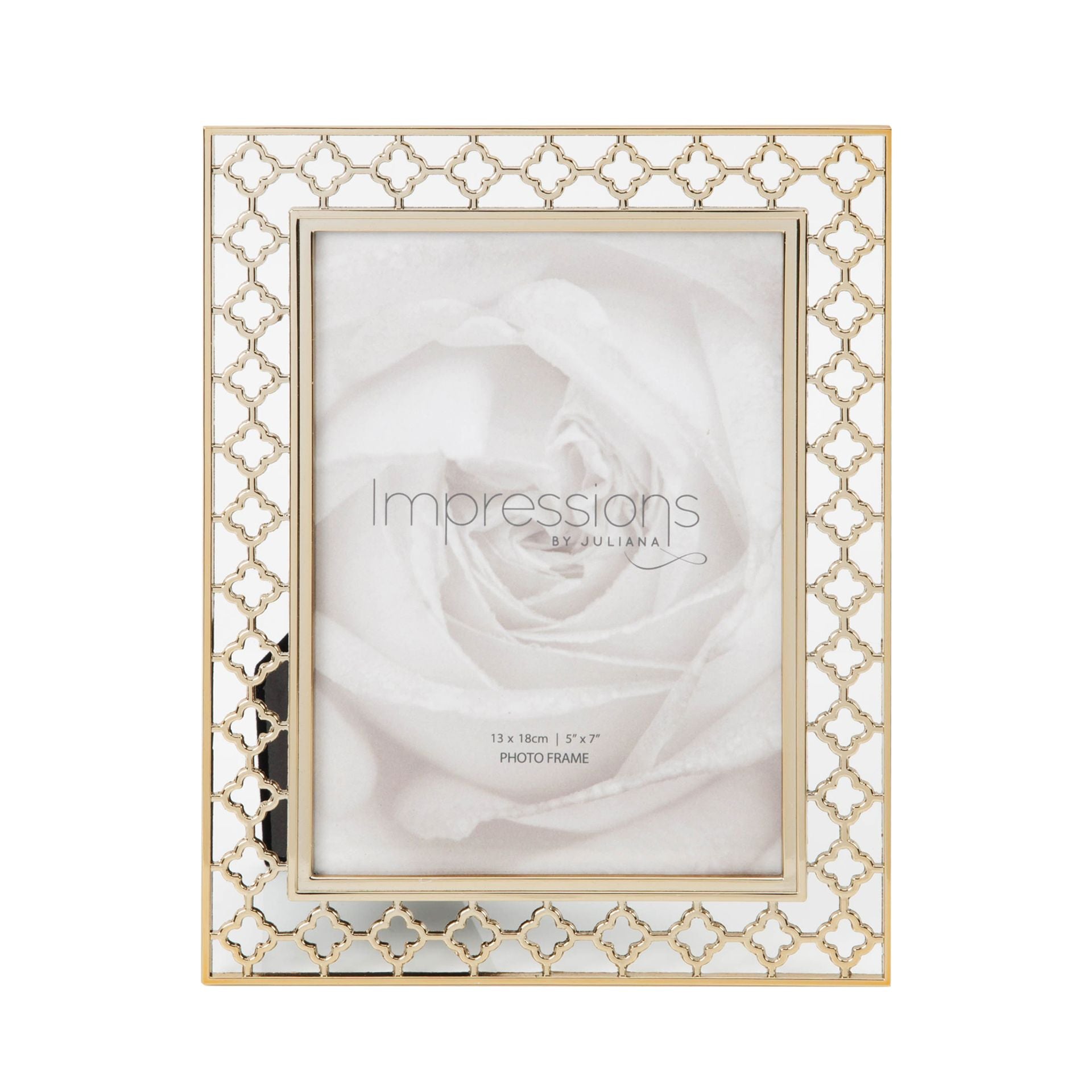 Lattice Cut Metal Photo Frame - 5" x 7"