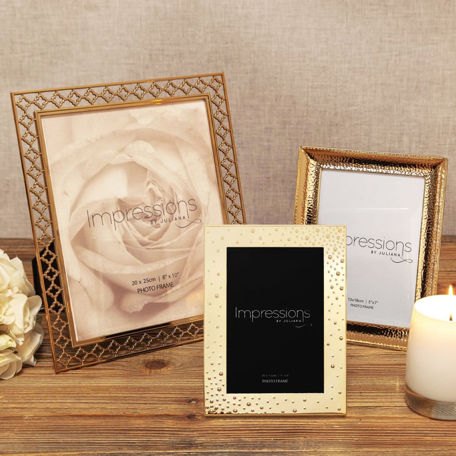 Lattice Cut Metal Photo Frame - 5" x 7"