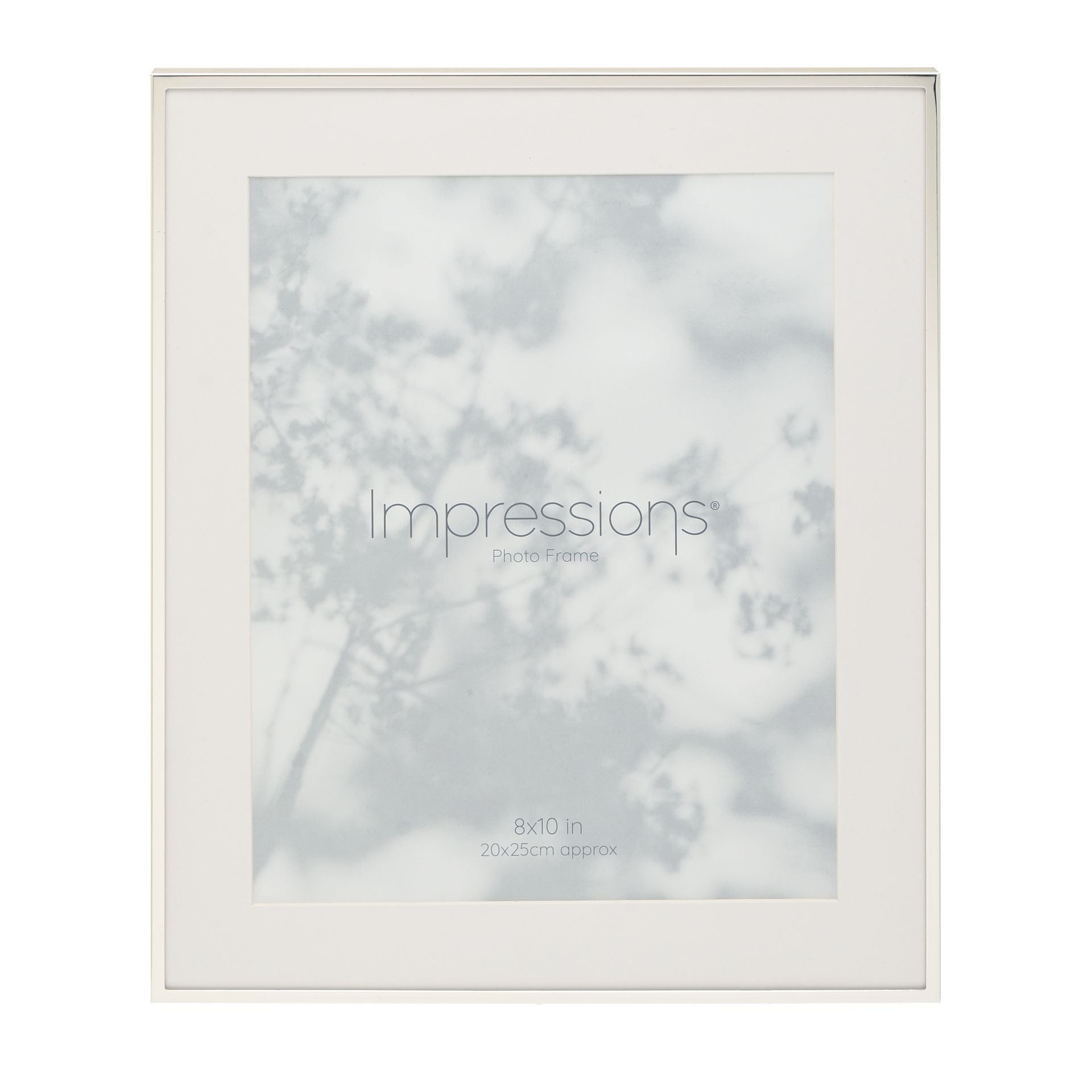 Impressions Silverplated Photo Frame White Border 8" x 10"