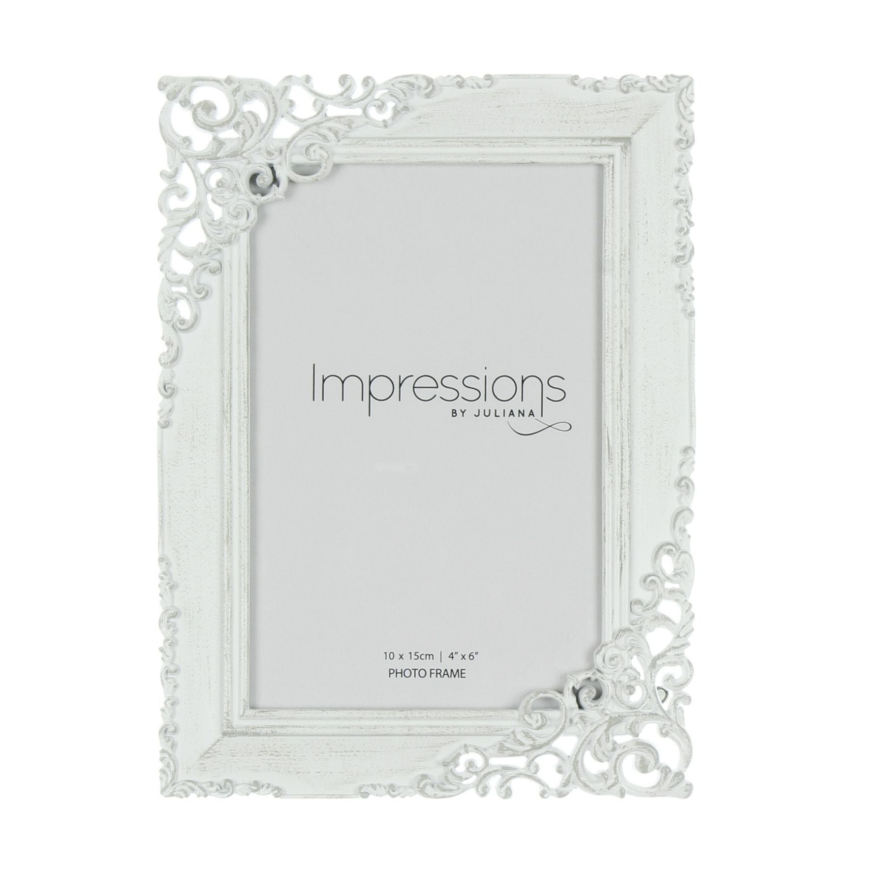Impressions Cream Metal Photo Frame 4" x 6"