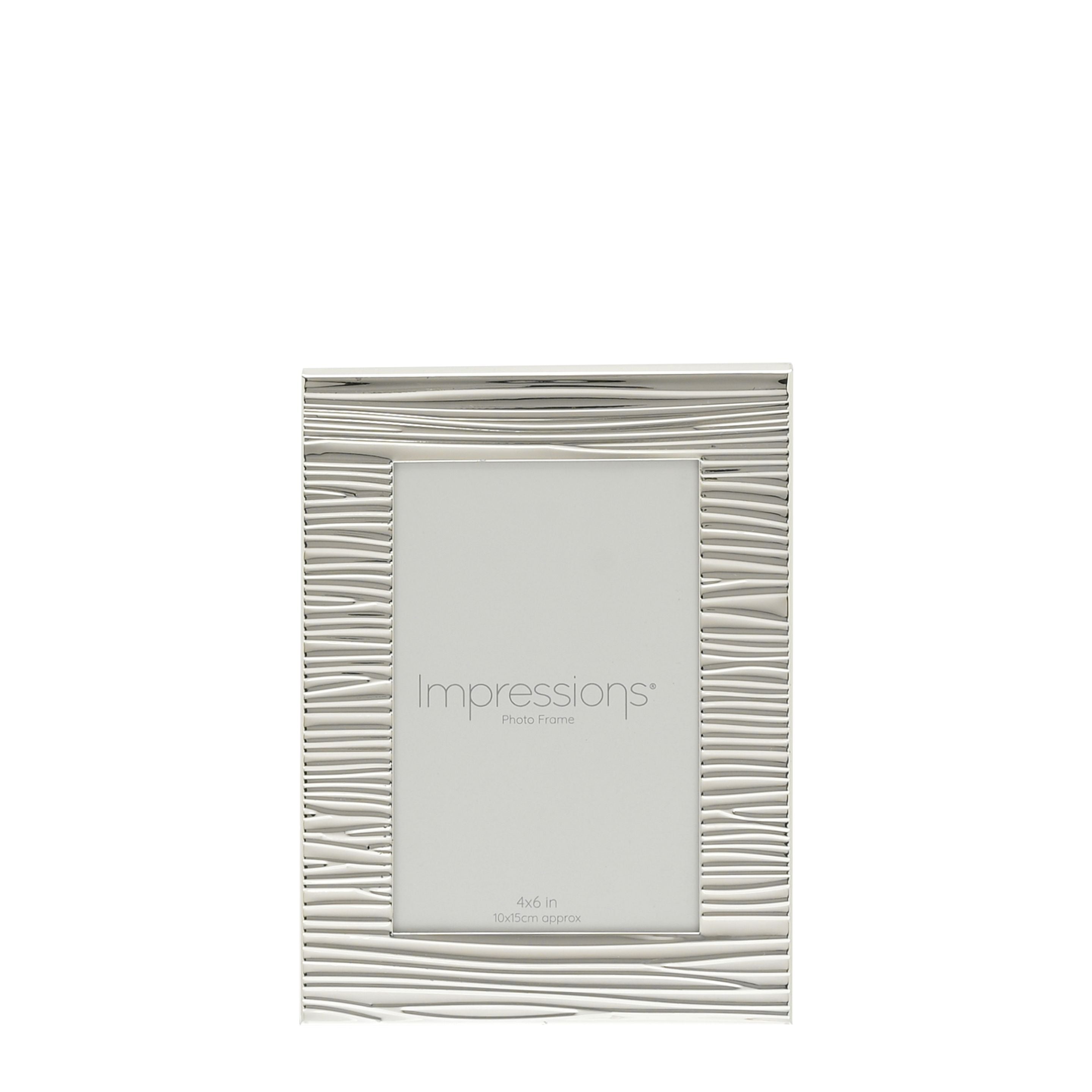 Impressions Ripple Texture Silverplated Frame 4" x 6"