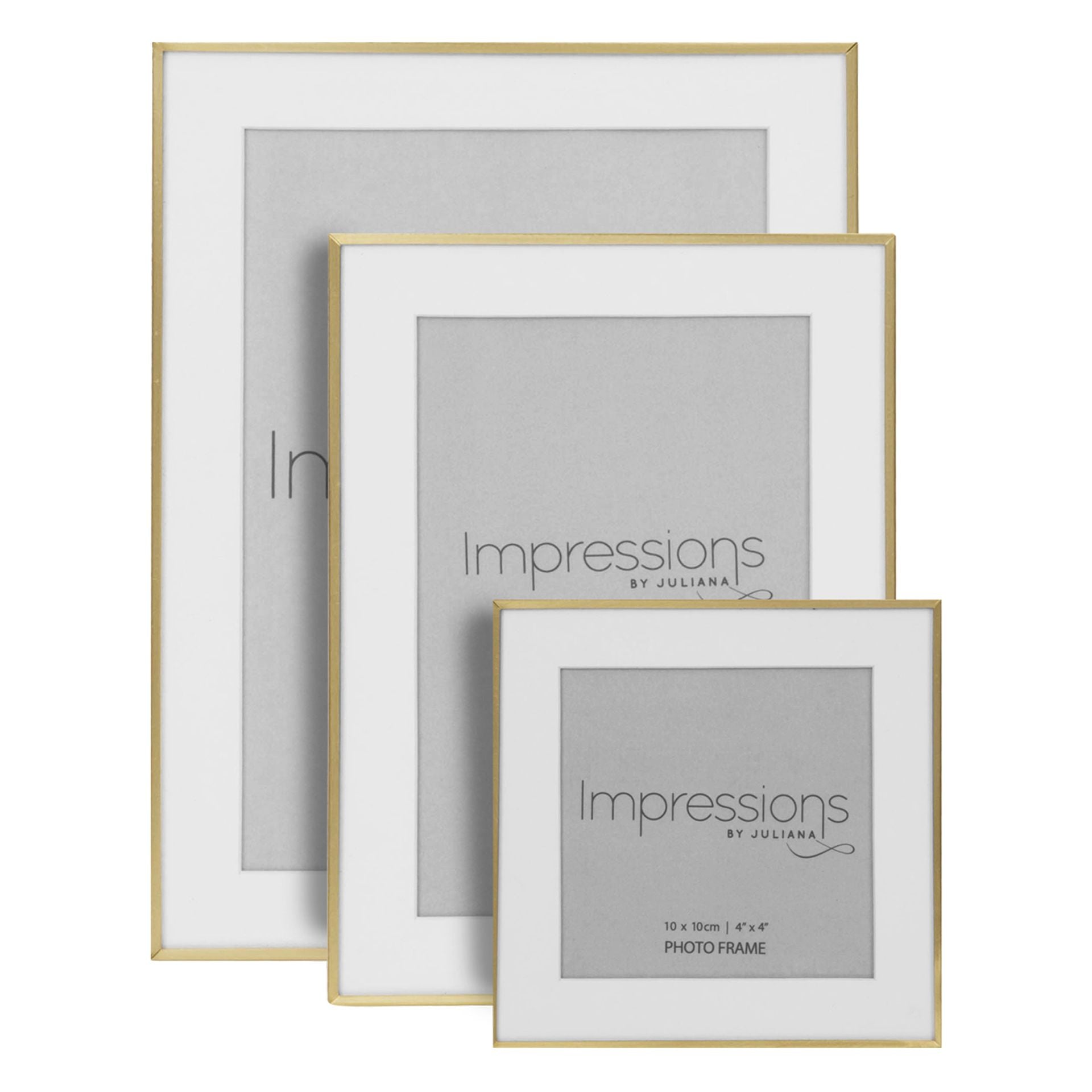 Brushed Brass Finish Photo Frame 4" x 6"