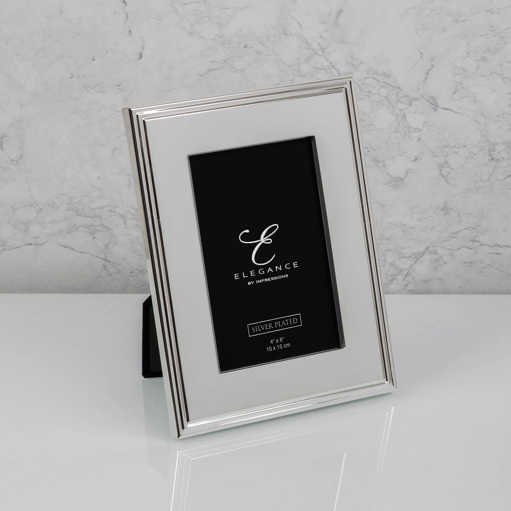 Elegance Silverplated Rib Edge Frame 4" x 6" Gift Boxed