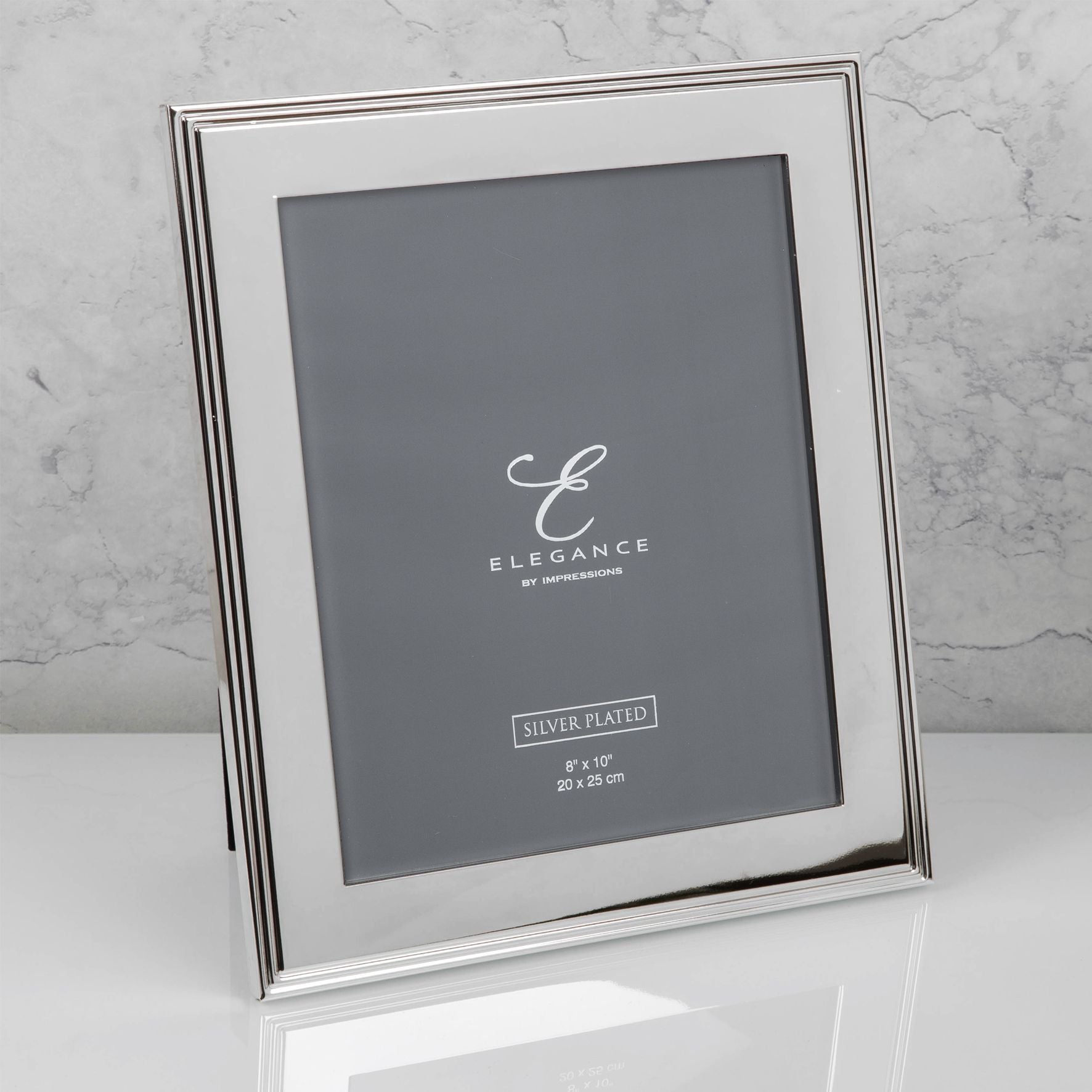 Elegance Silverplated Rib Edge Frame 8" x 10" Gift Boxed