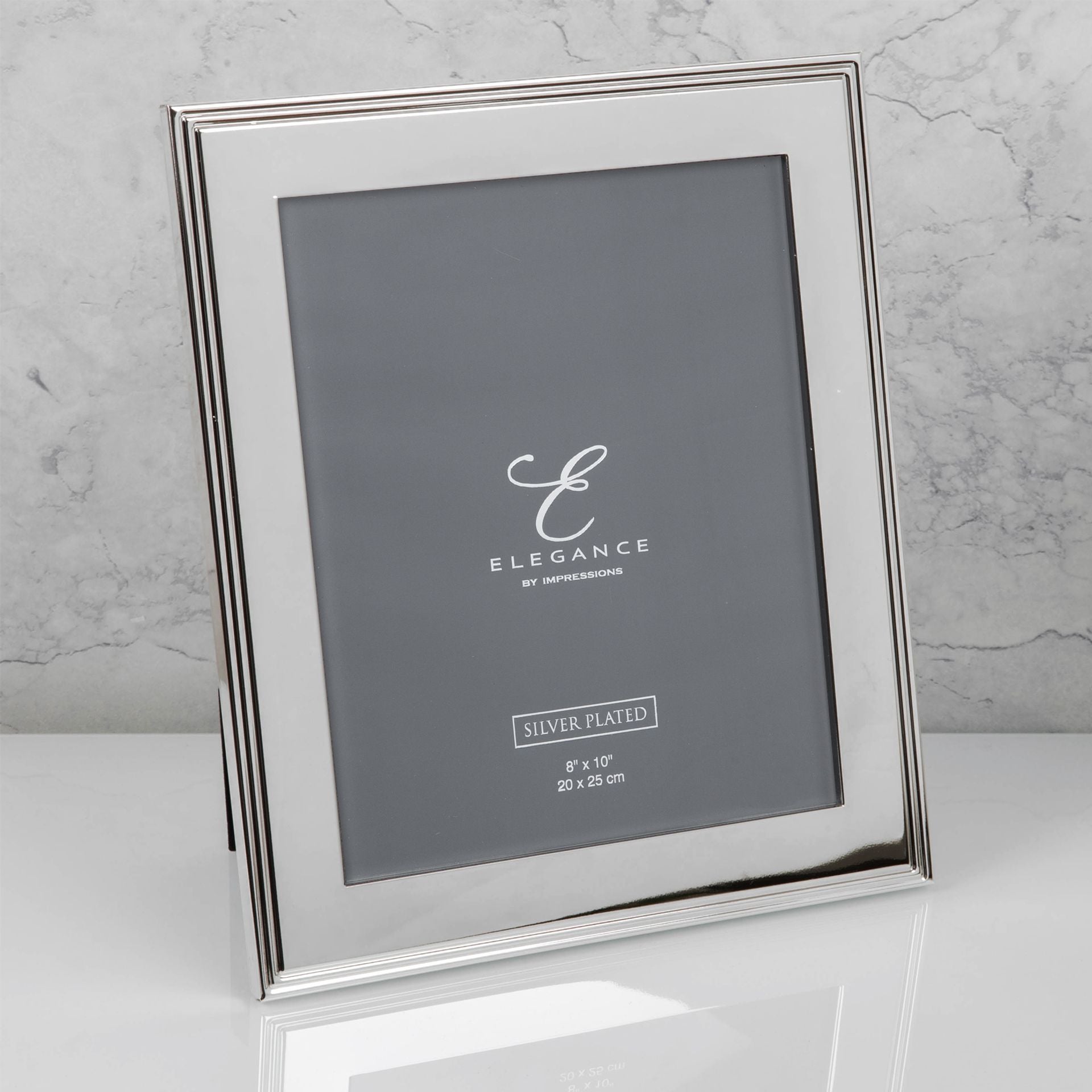 Elegance Silverplated Rib Edge Frame 8" x 10" Gift Boxed