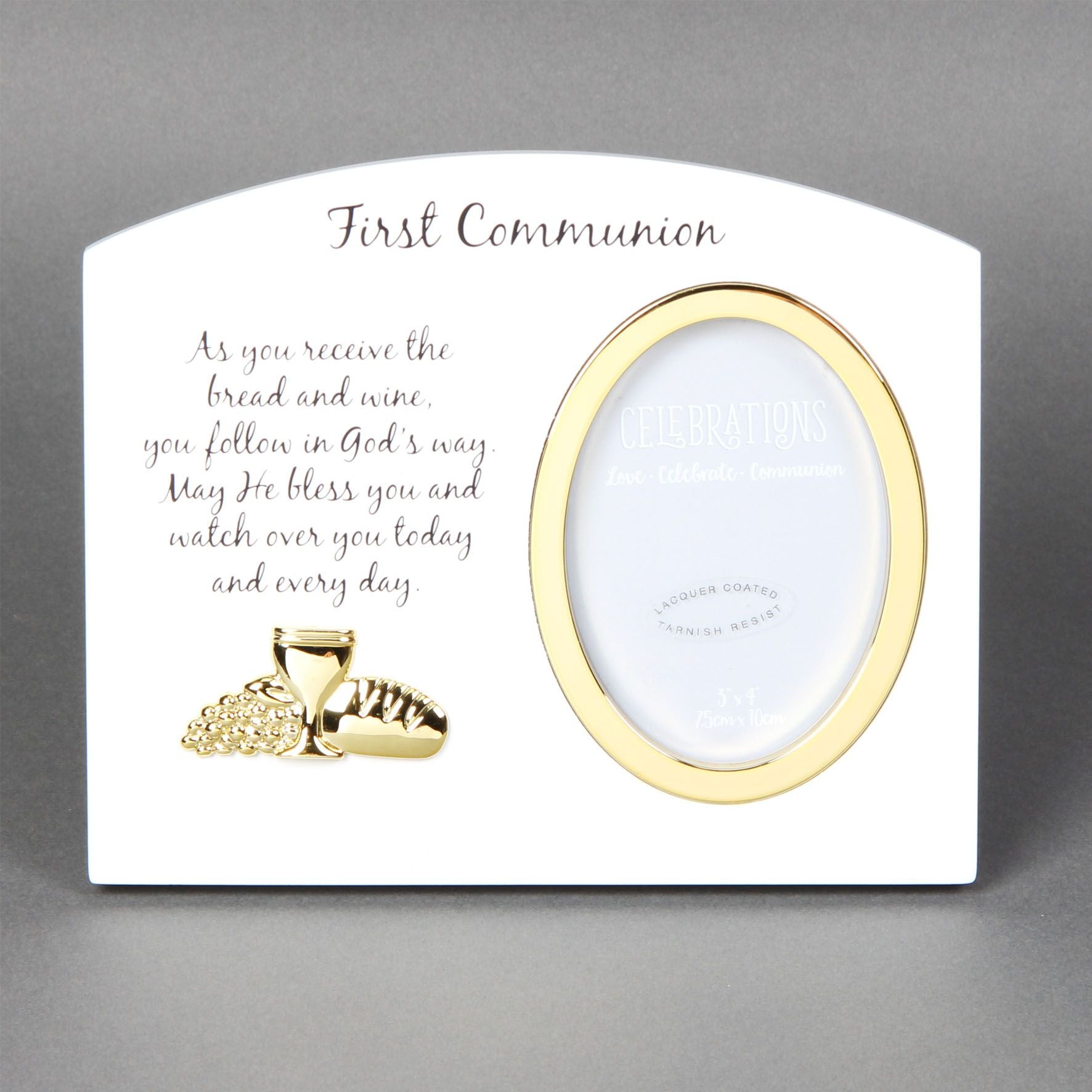 Photo Frame White 1st Communion 3x4